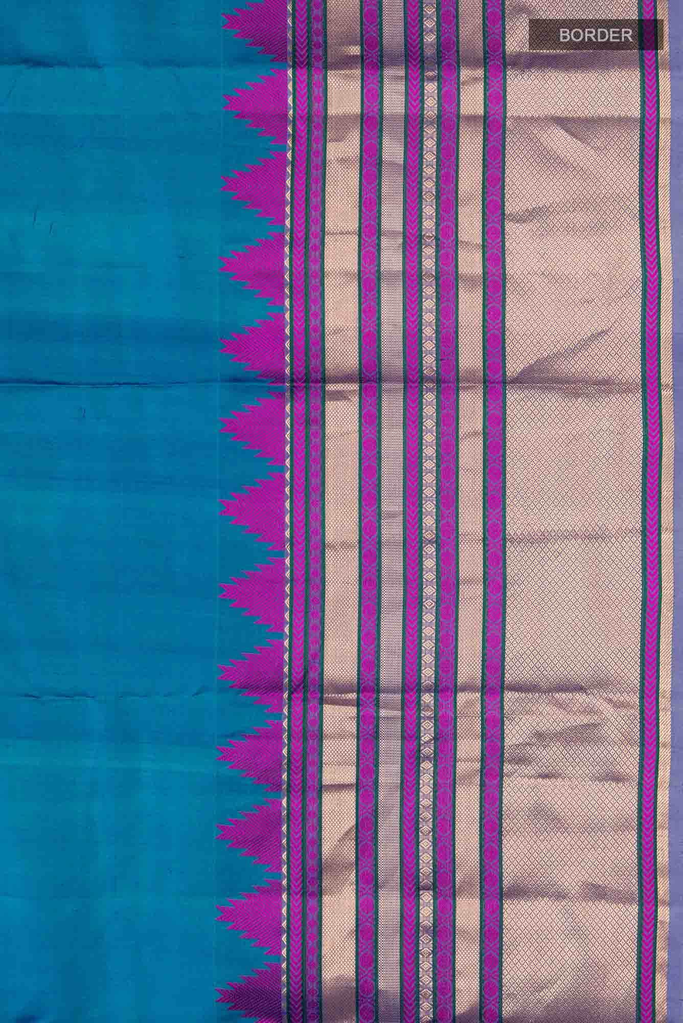 Blue Kanchipuram Silk Saree