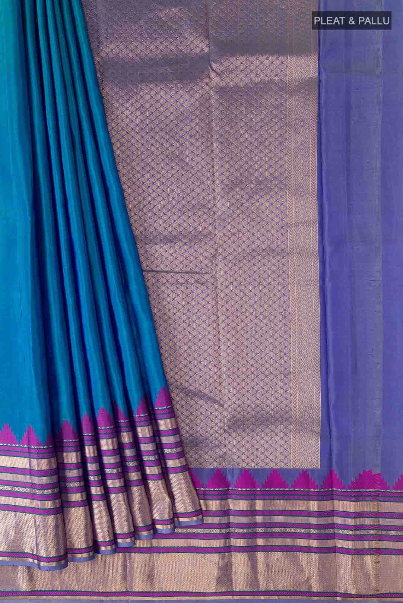 Blue Kanchipuram Silk Saree