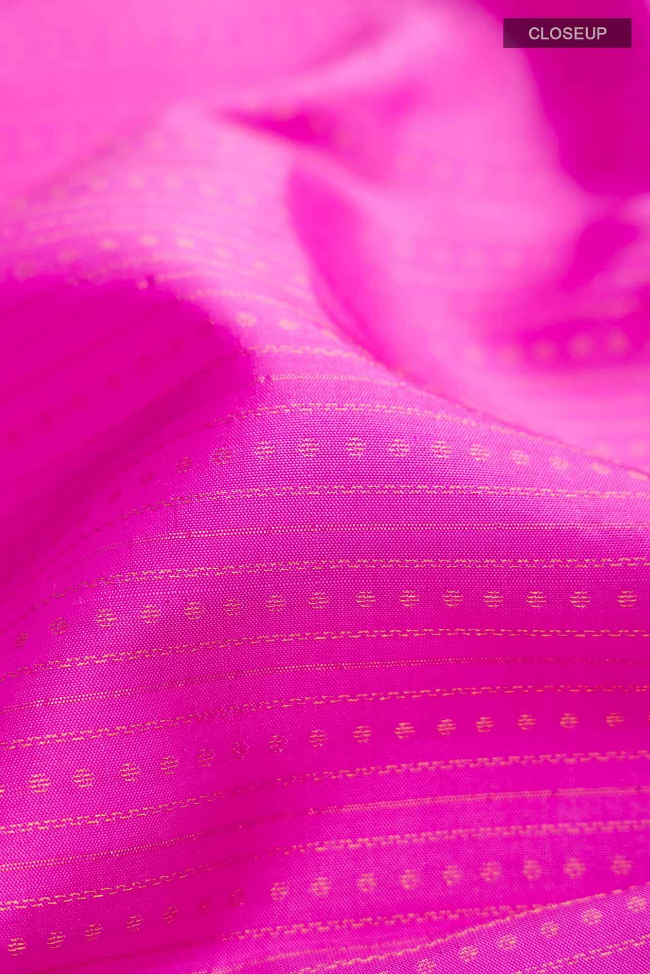 Rose pink Kanchipuram Silk Saree