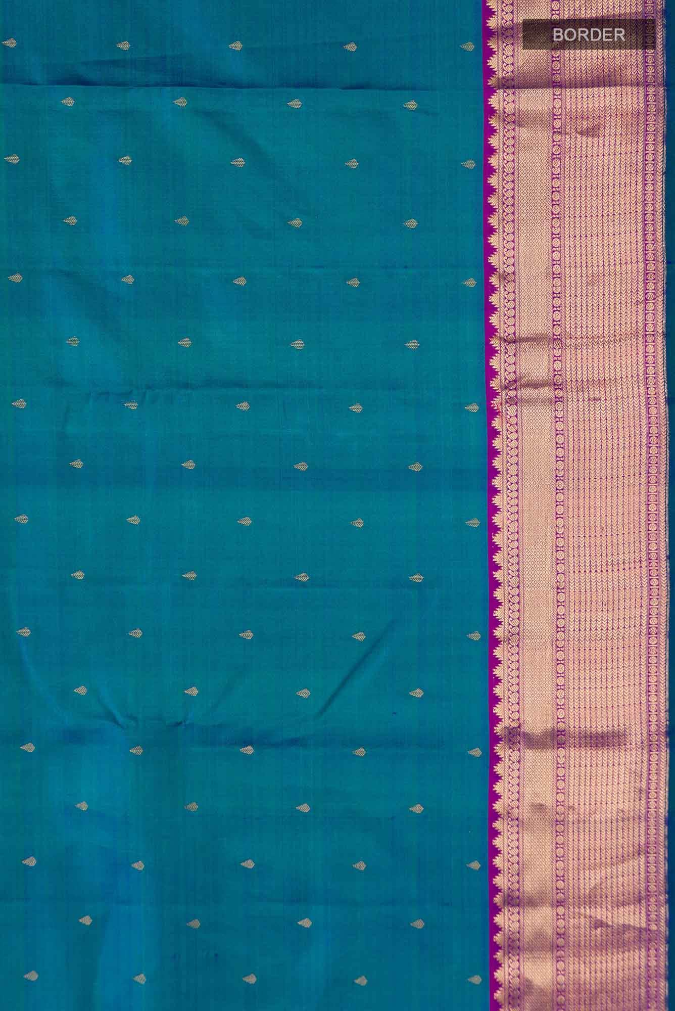 Blue Kanchipuram Silk Saree