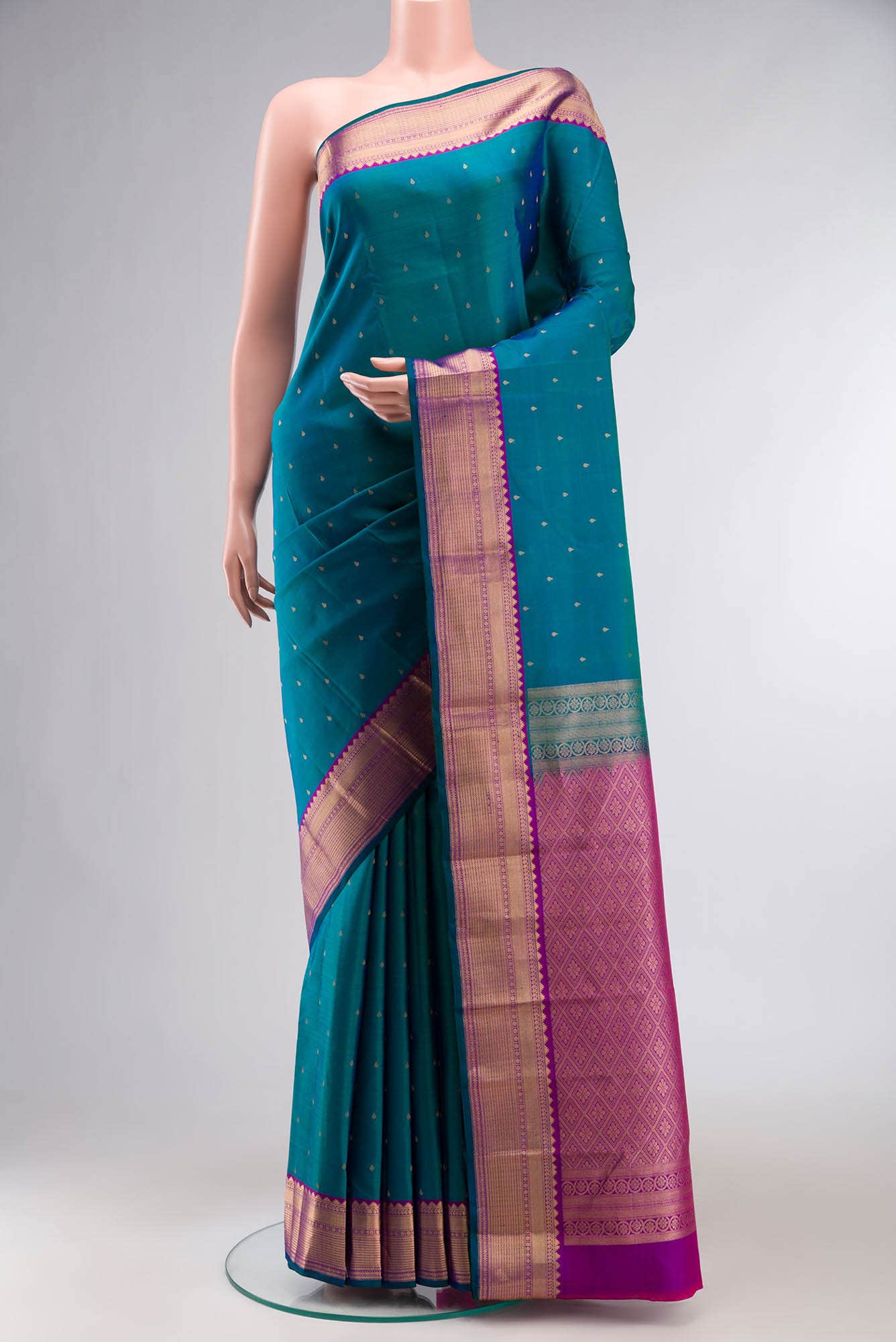 Blue Kanchipuram Silk Saree