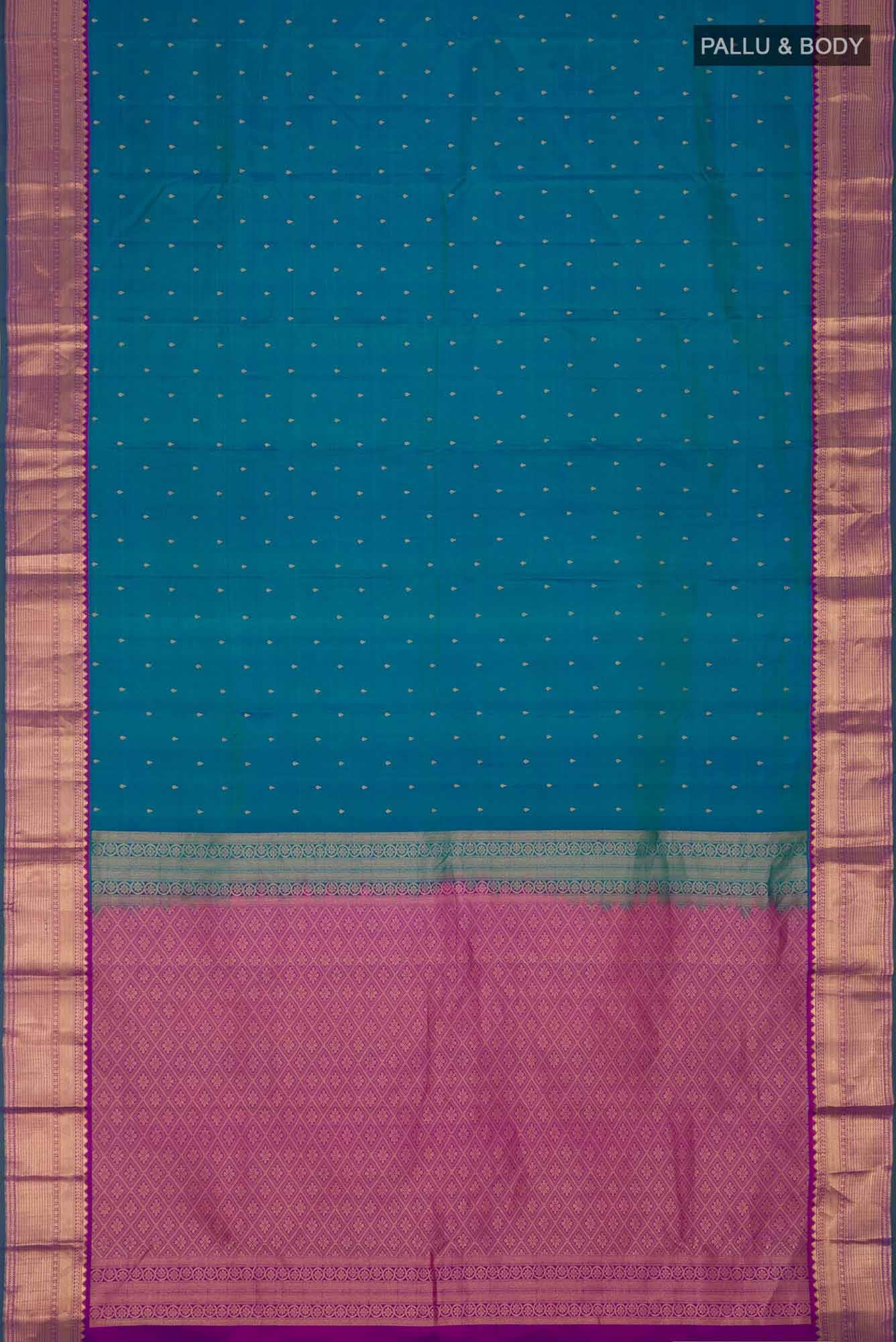 Blue Kanchipuram Silk Saree