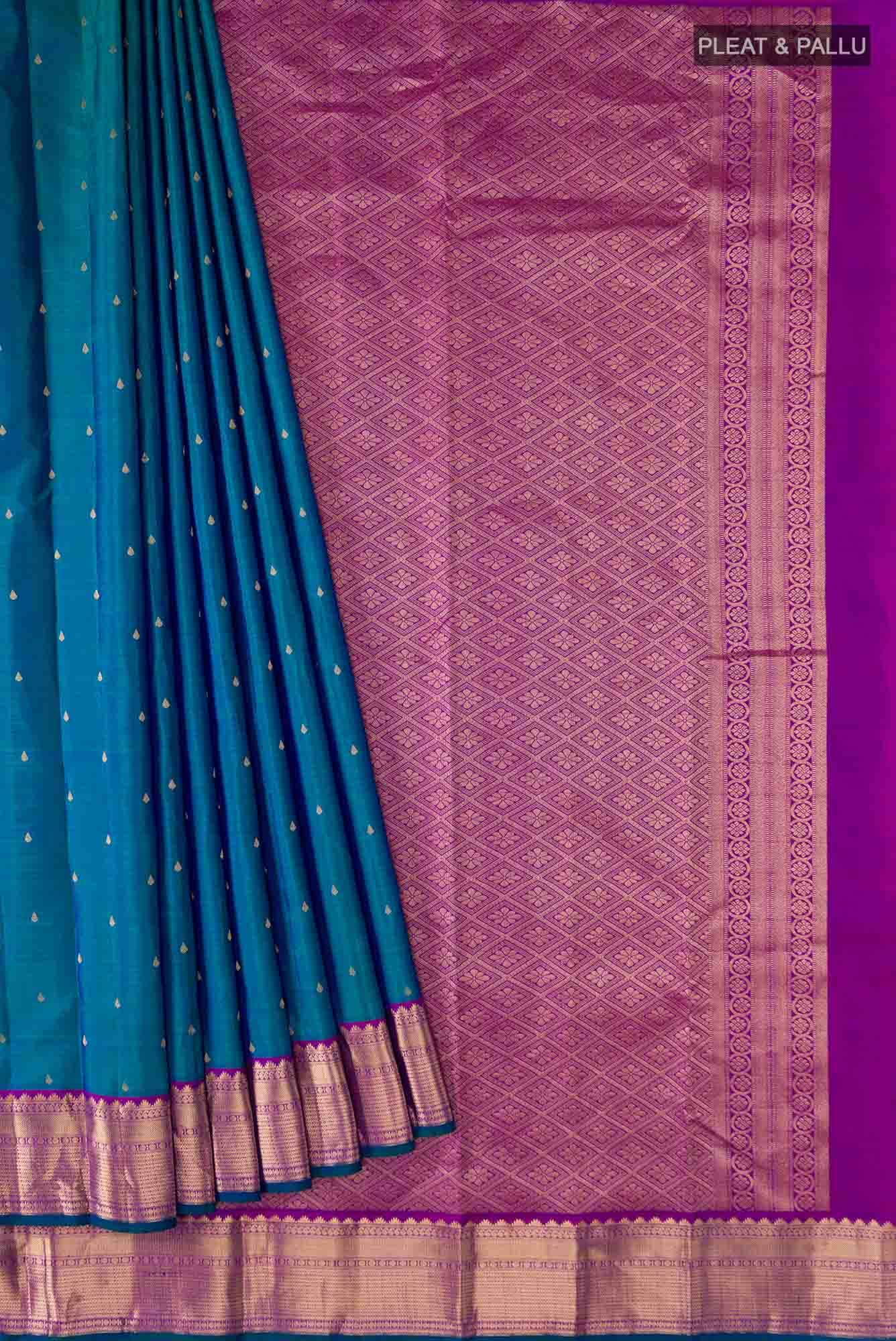 Blue Kanchipuram Silk Saree