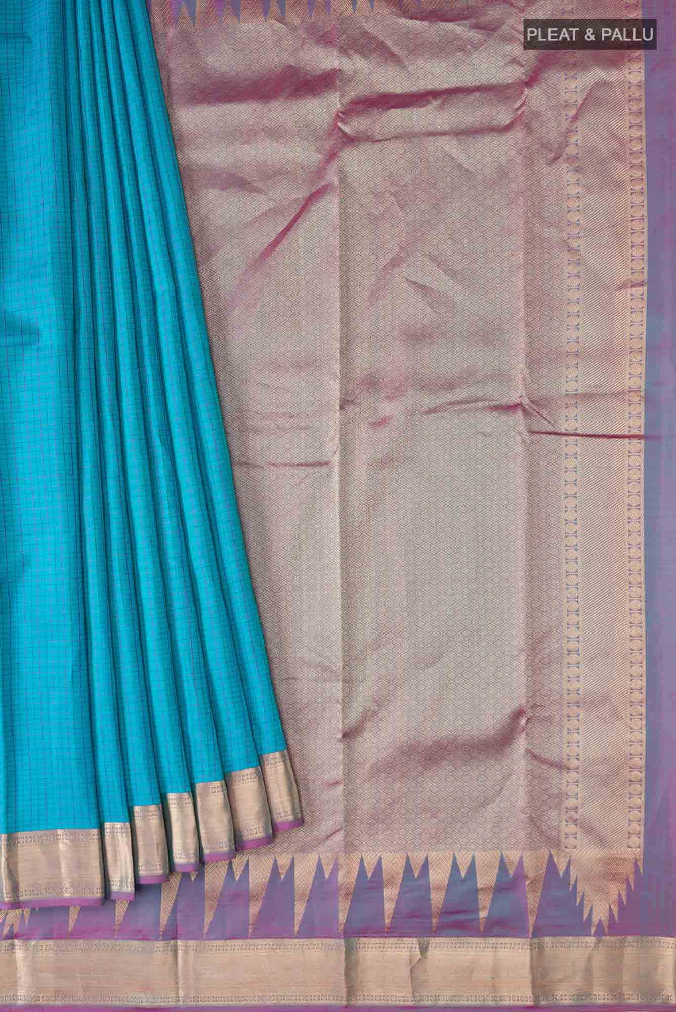 Blue Kanchipuram Silk Saree