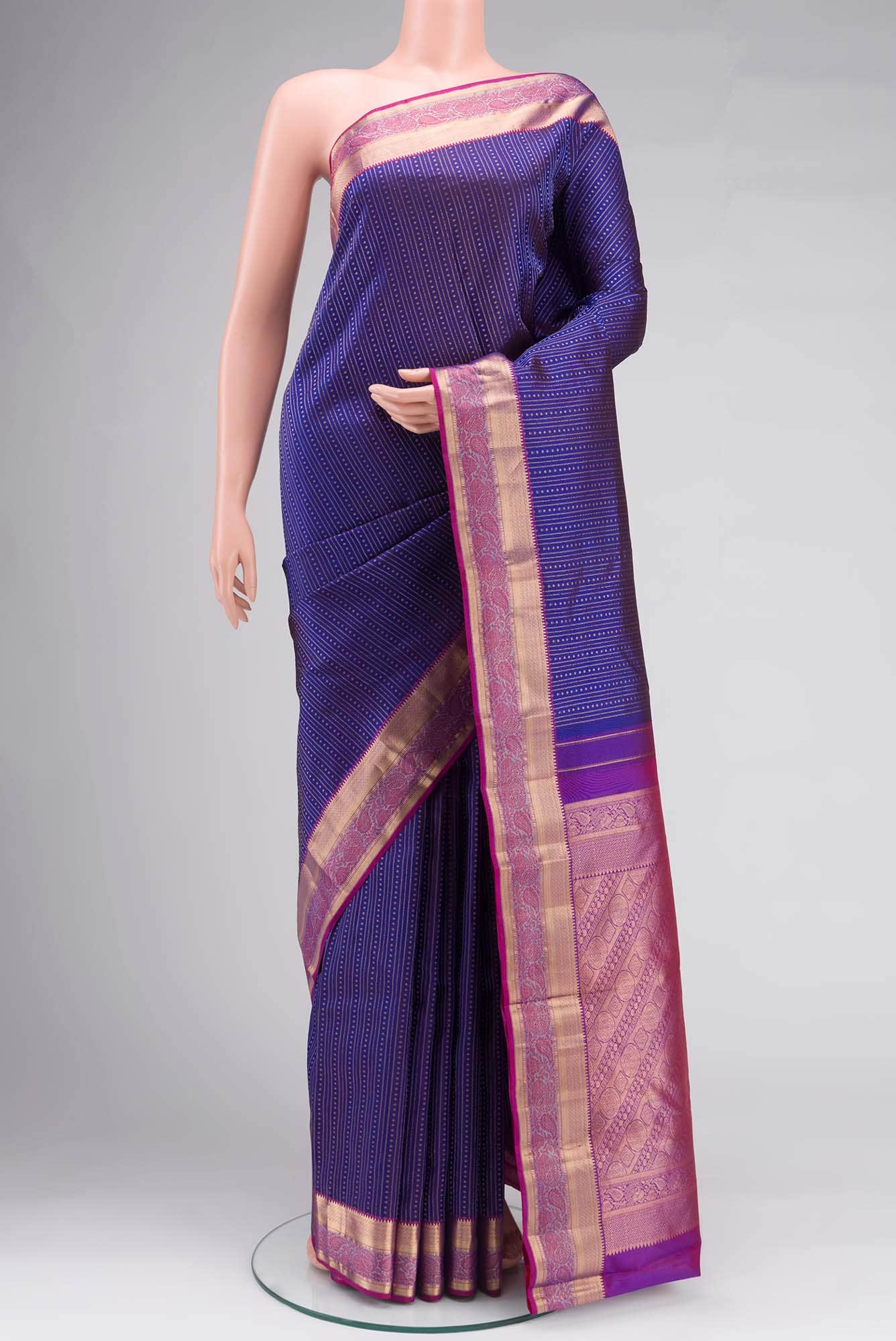 Blue Kanchipuram Silk Saree