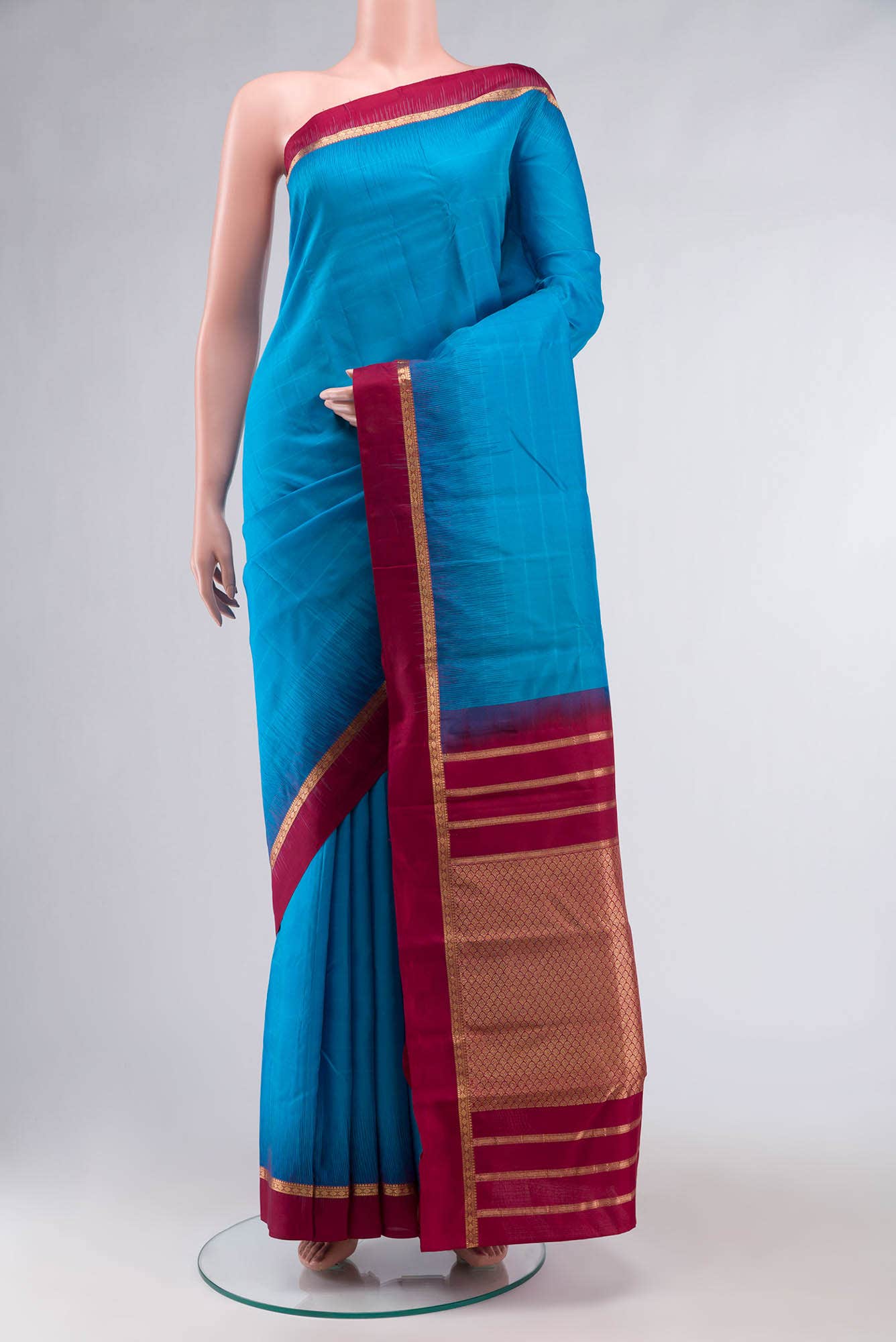 Blue Kanchipuram Silk Saree