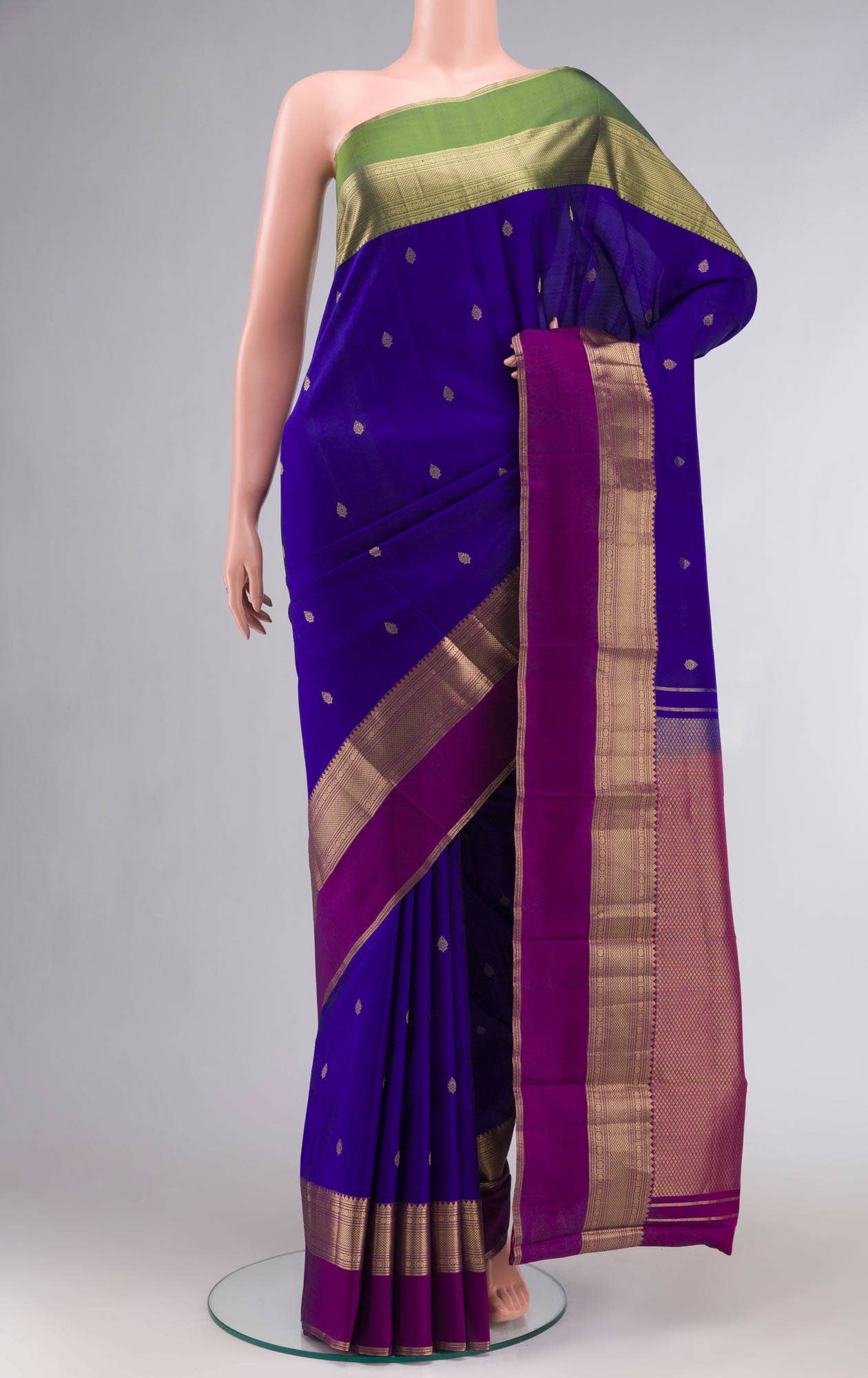 Blue Kanchipuram Silk Saree