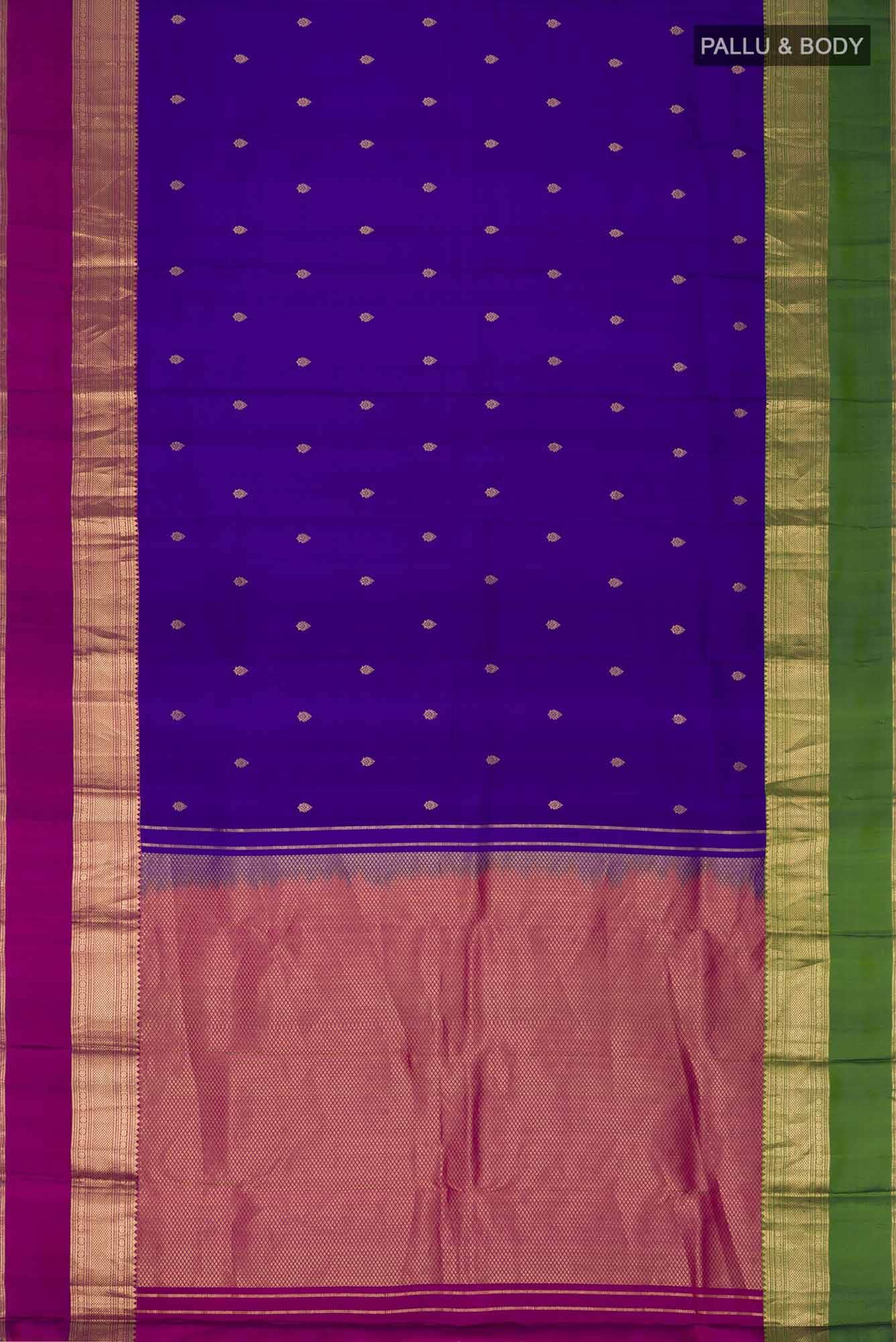 Blue Kanchipuram Silk Saree