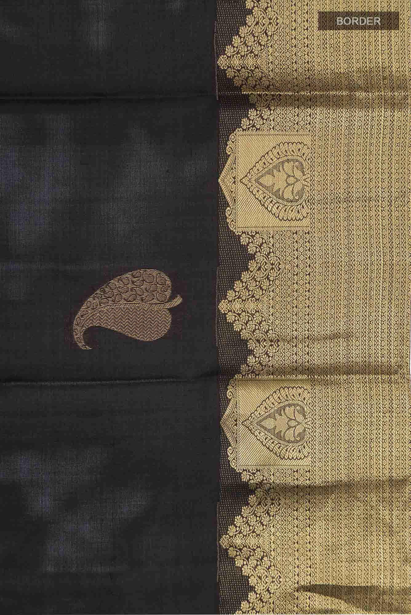 Black Kanchipuram Silk Saree