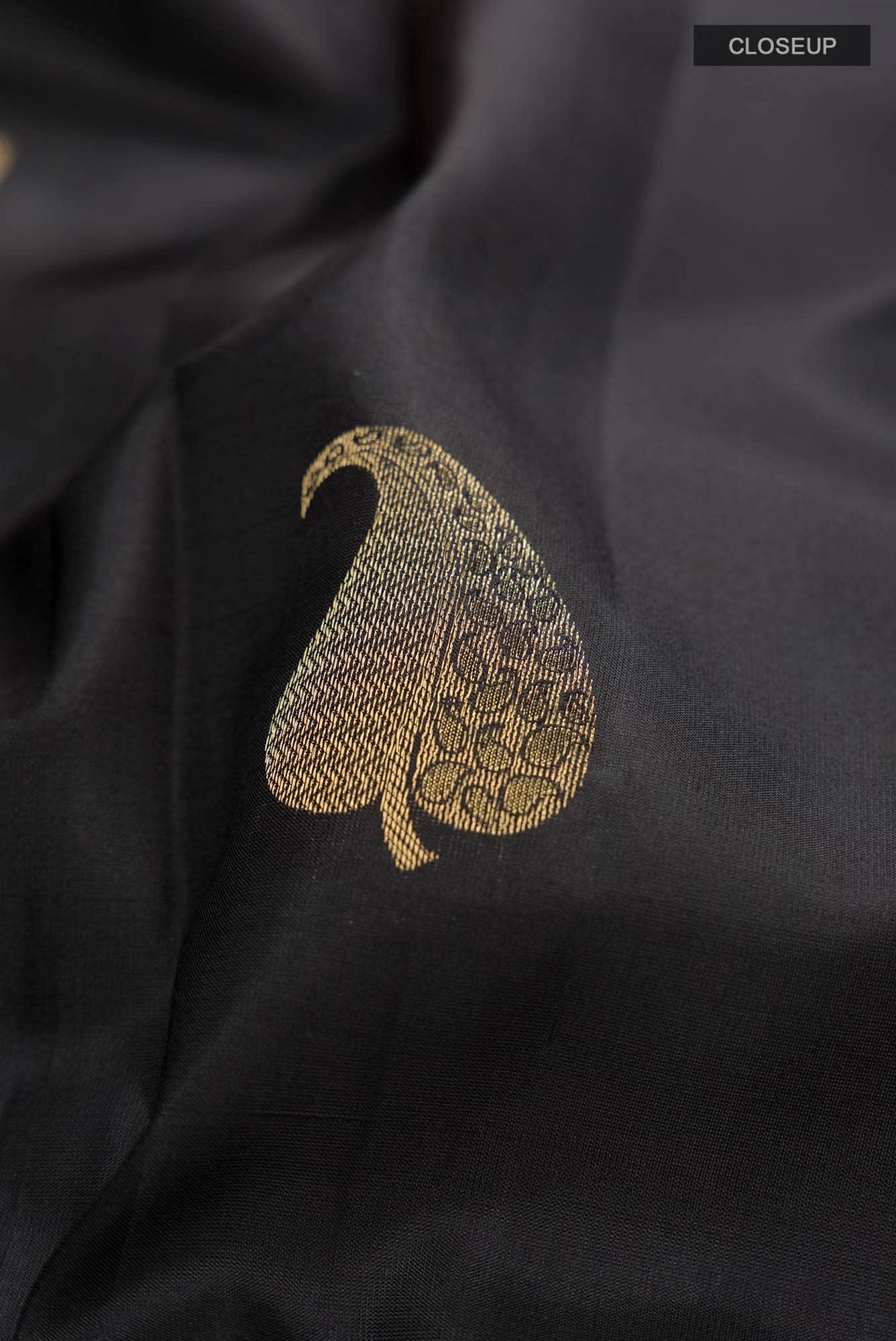 Black Kanchipuram Silk Saree