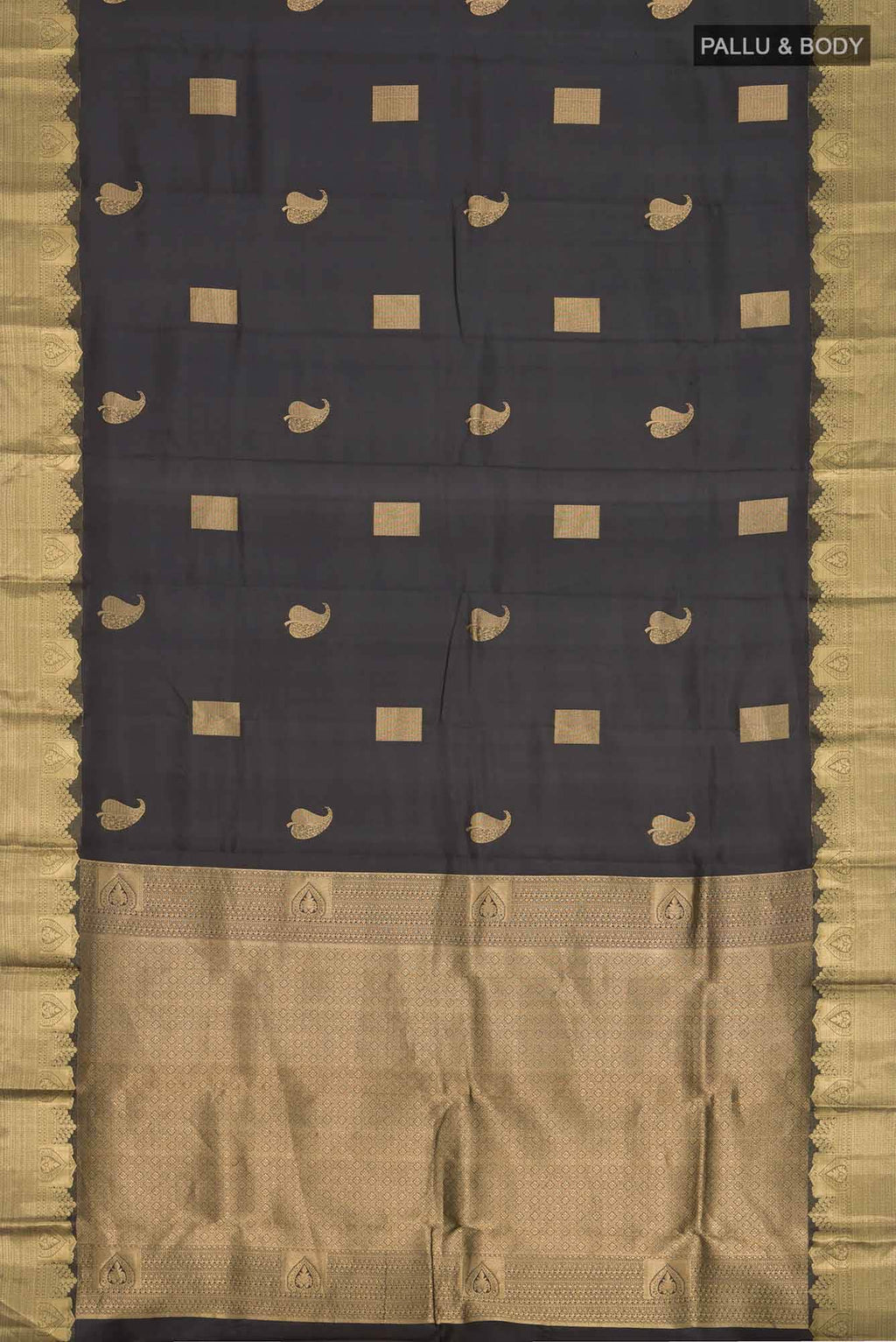 Black Kanchipuram Silk Saree