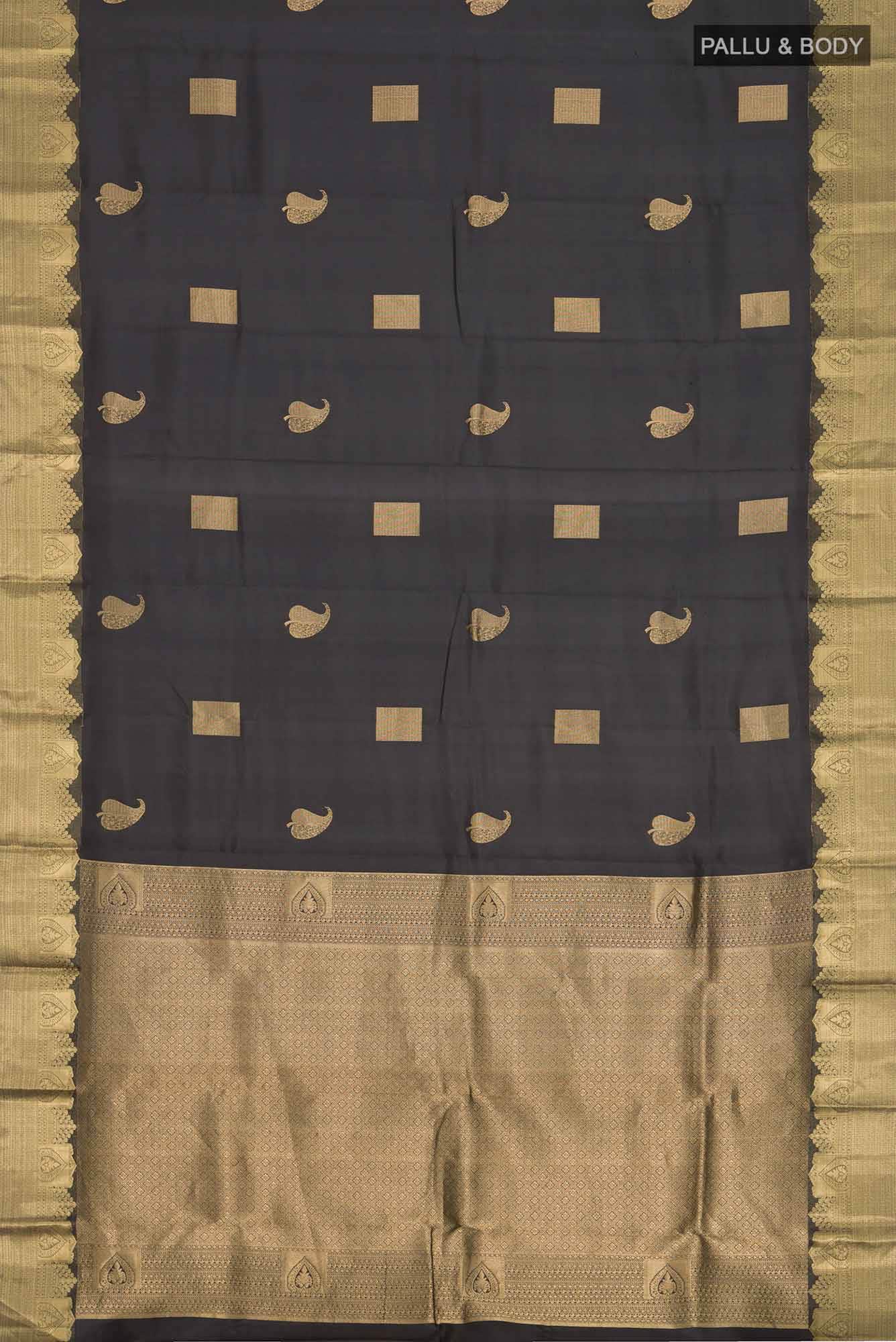 Black Kanchipuram Silk Saree