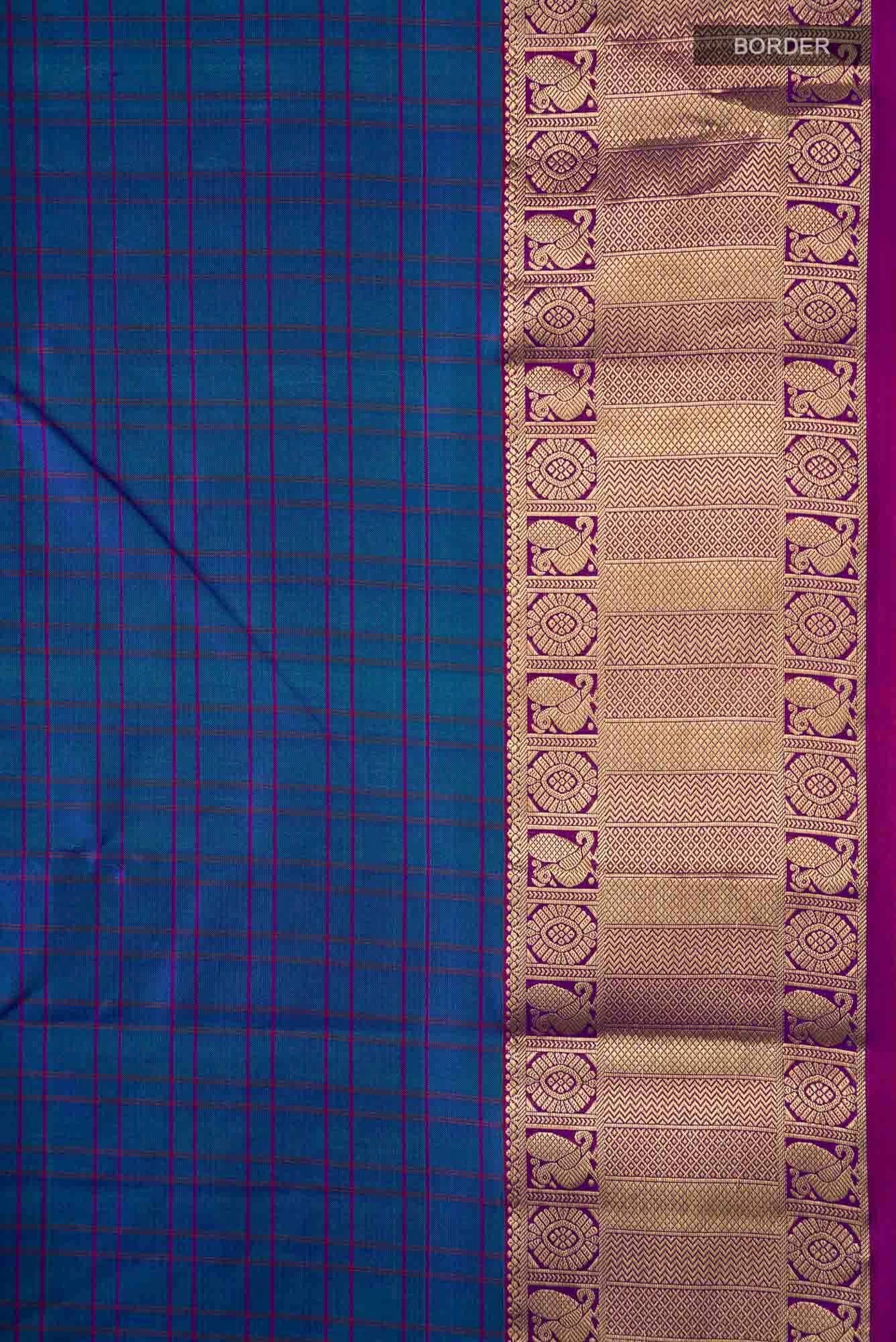 Blue Kanchipuram Silk Saree