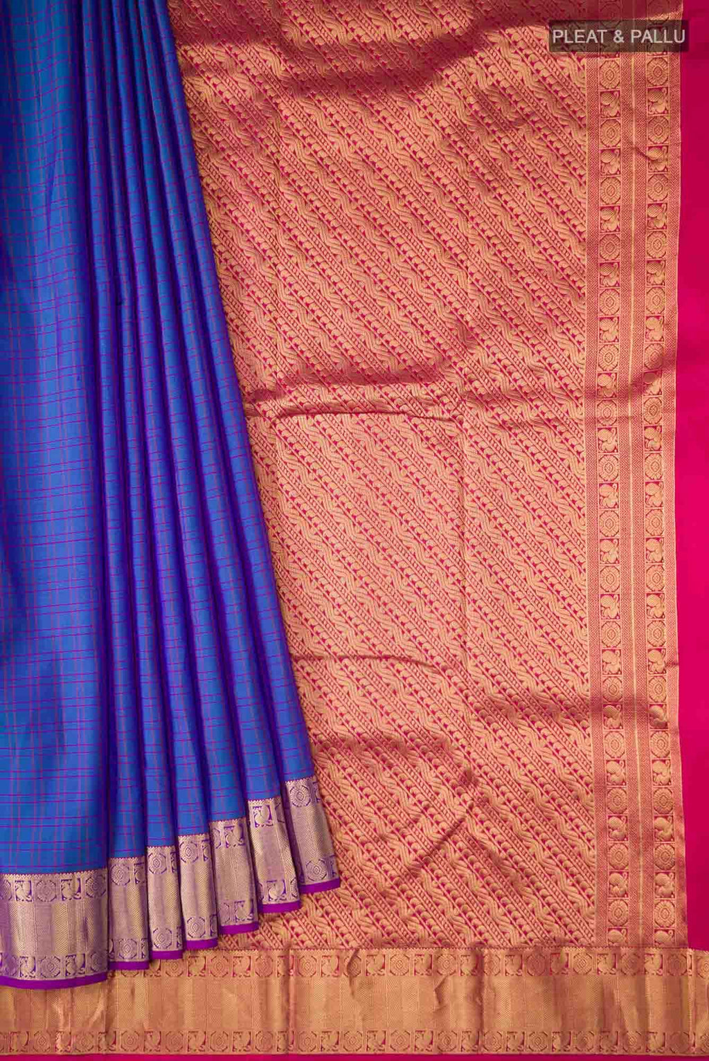 Blue Kanchipuram Silk Saree