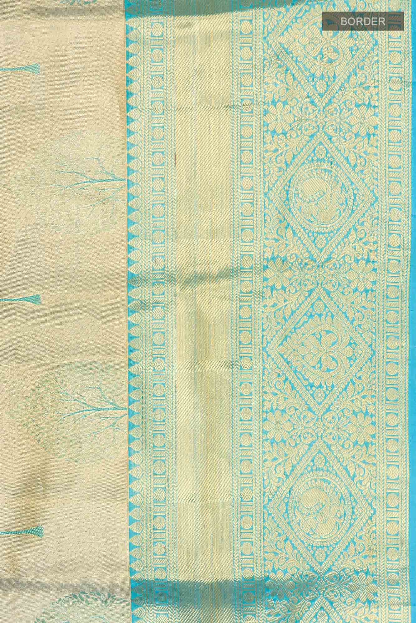 Golden Kanchipuram Tissue Silk Saree