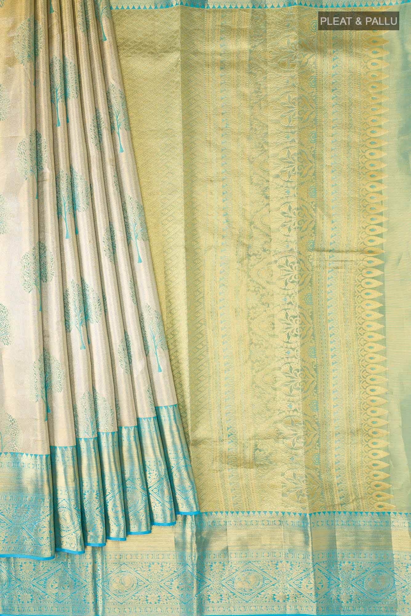 Golden Kanchipuram Tissue Silk Saree