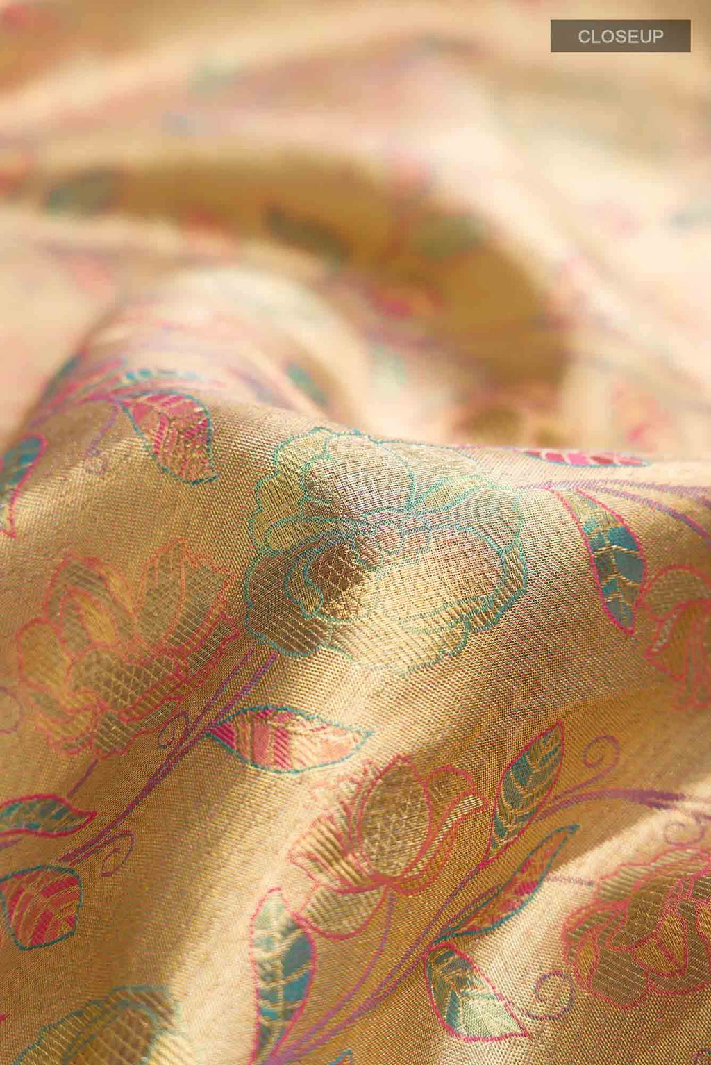 Gold Kanchipuram Tissue Silk Saree