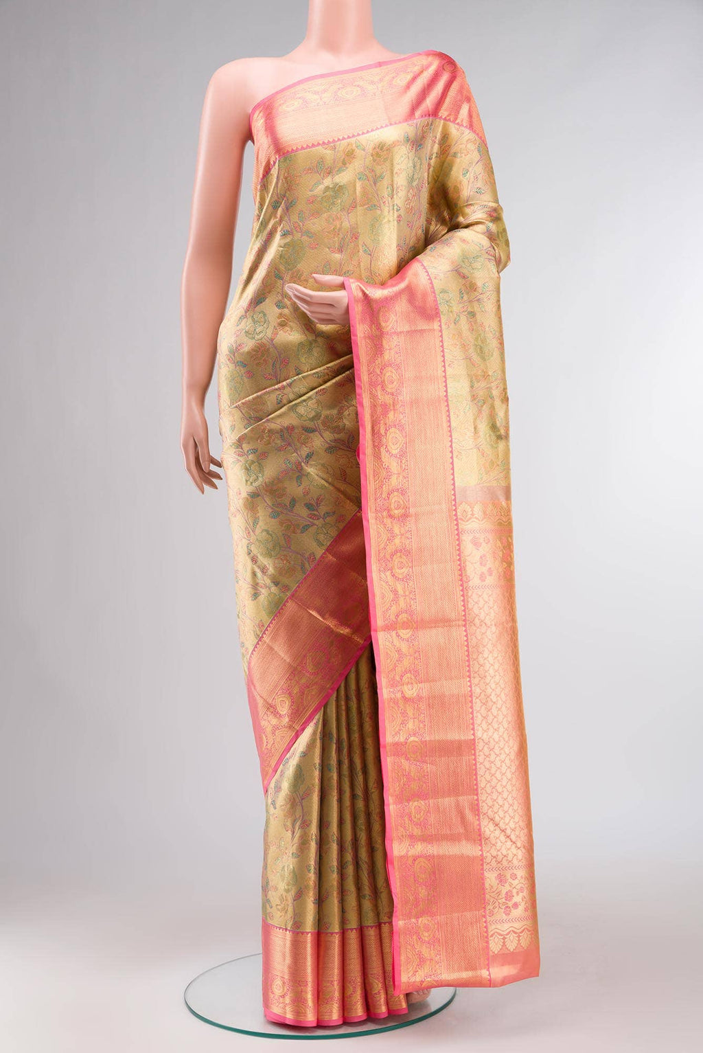 Gold Kanchipuram Tissue Silk Saree