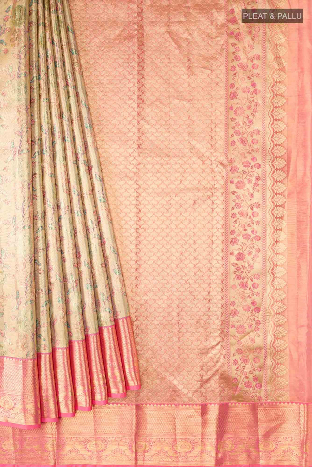 Gold Kanchipuram Tissue Silk Saree