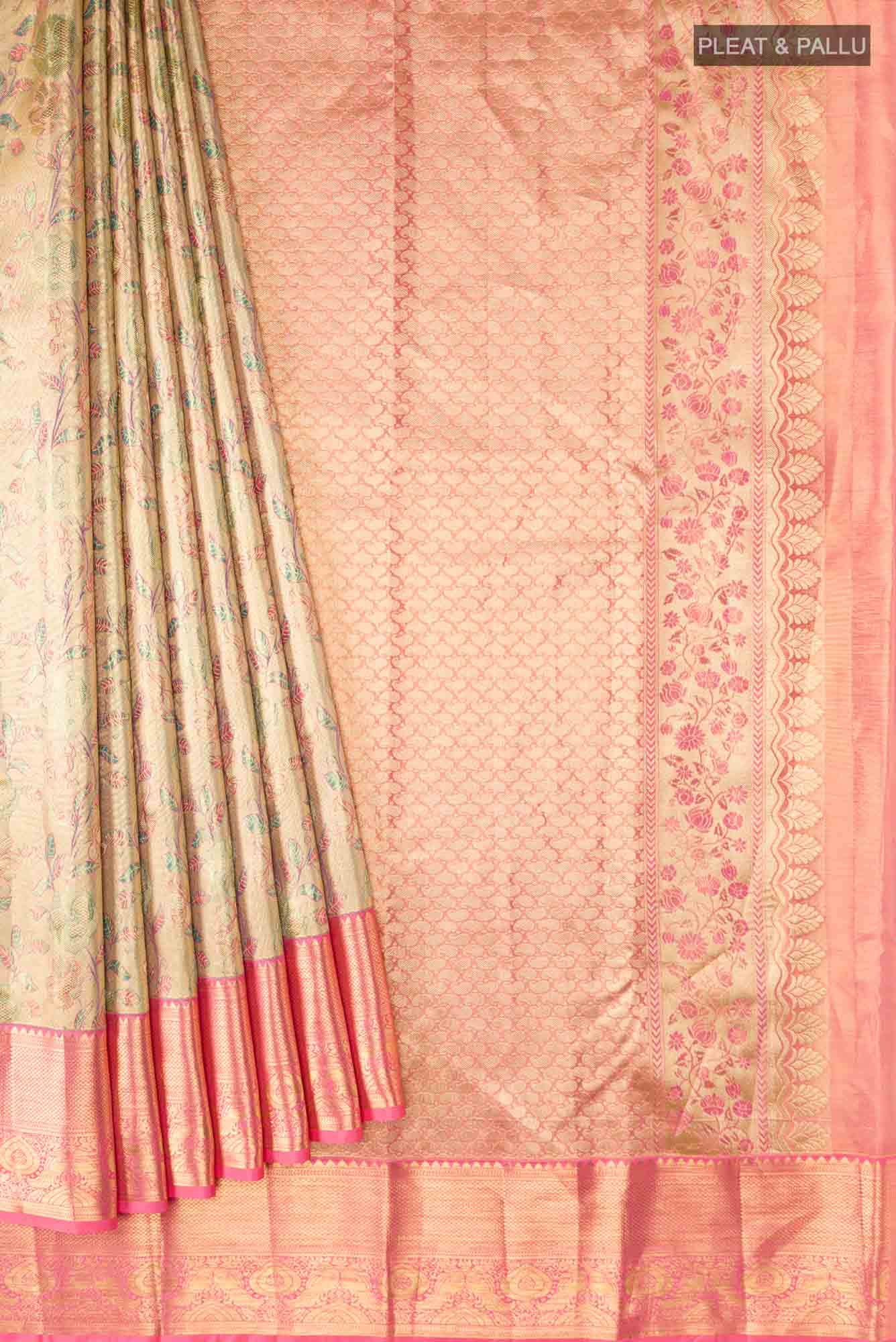 Gold Kanchipuram Tissue Silk Saree