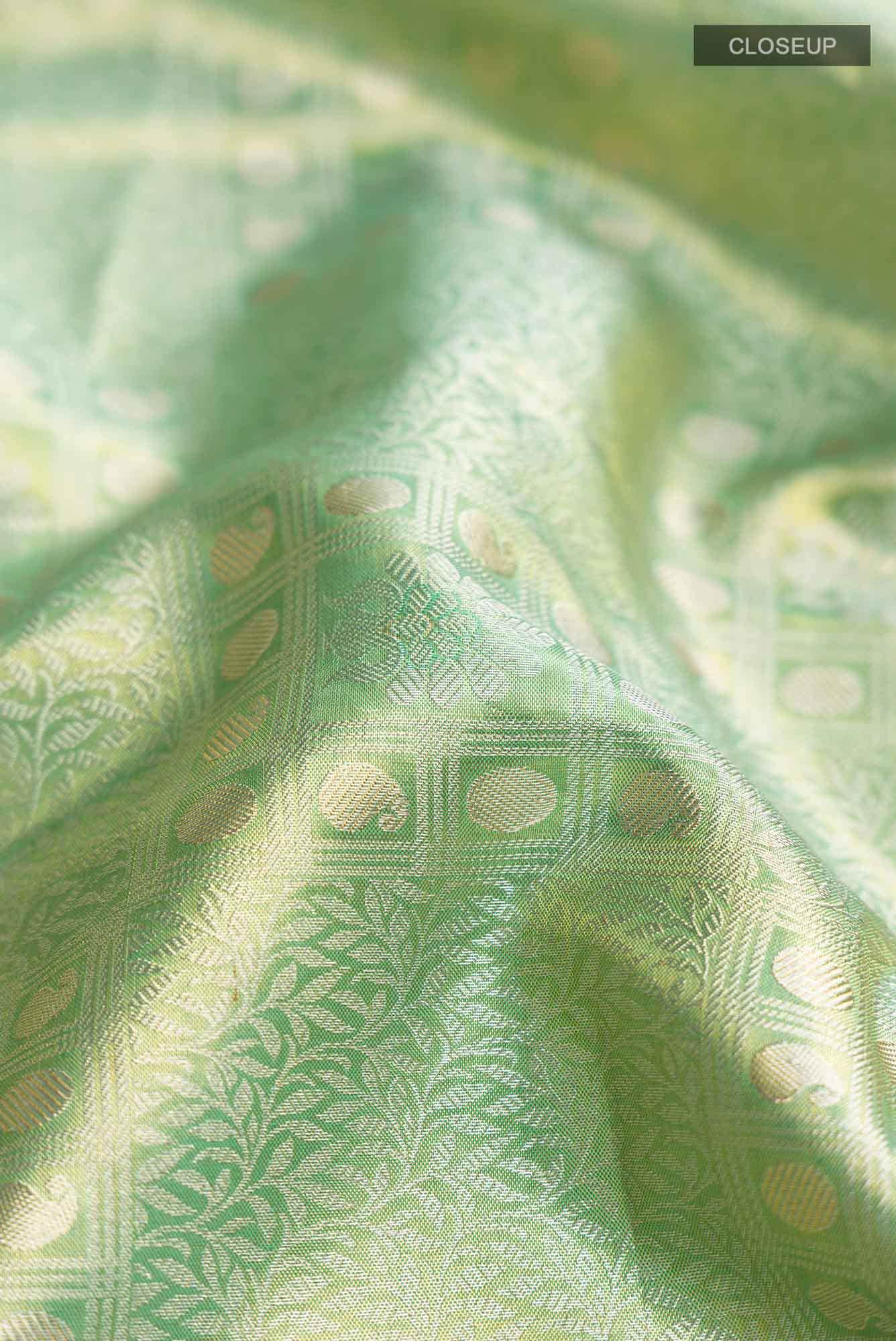 Green Kanchipuram Tissue Silk Saree