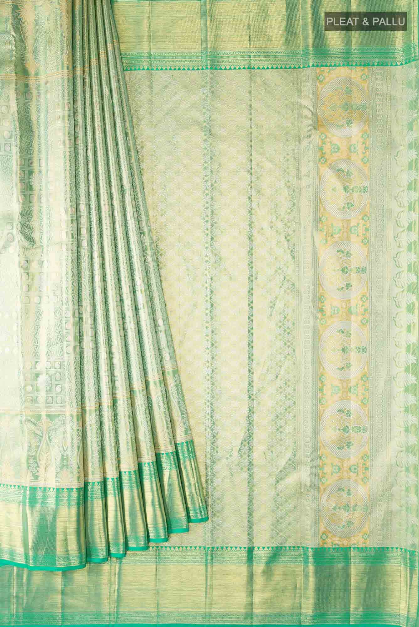 Green Kanchipuram Tissue Silk Saree