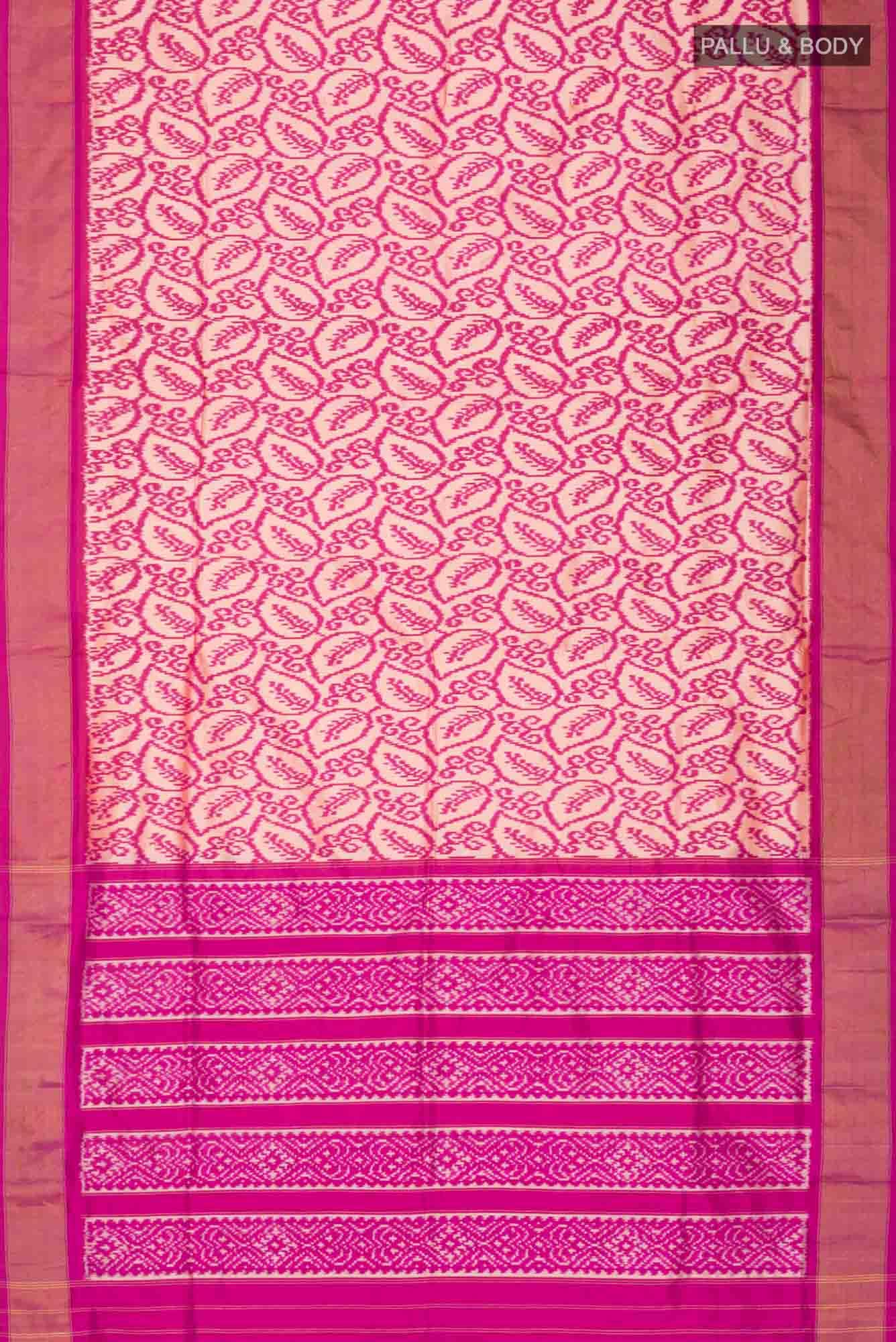 Beige Pochampally Silk Saree