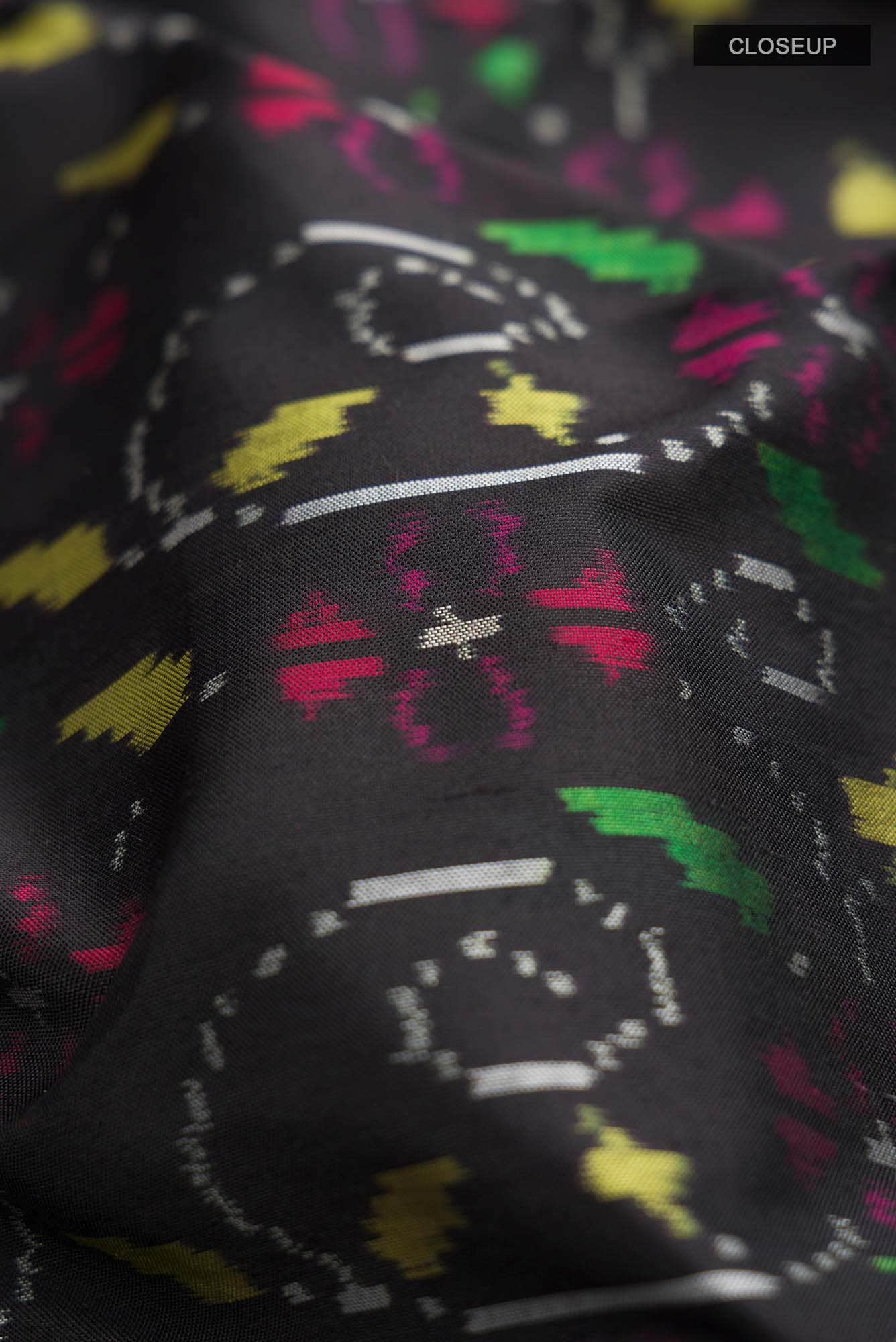 Black Pochampally Silk Saree