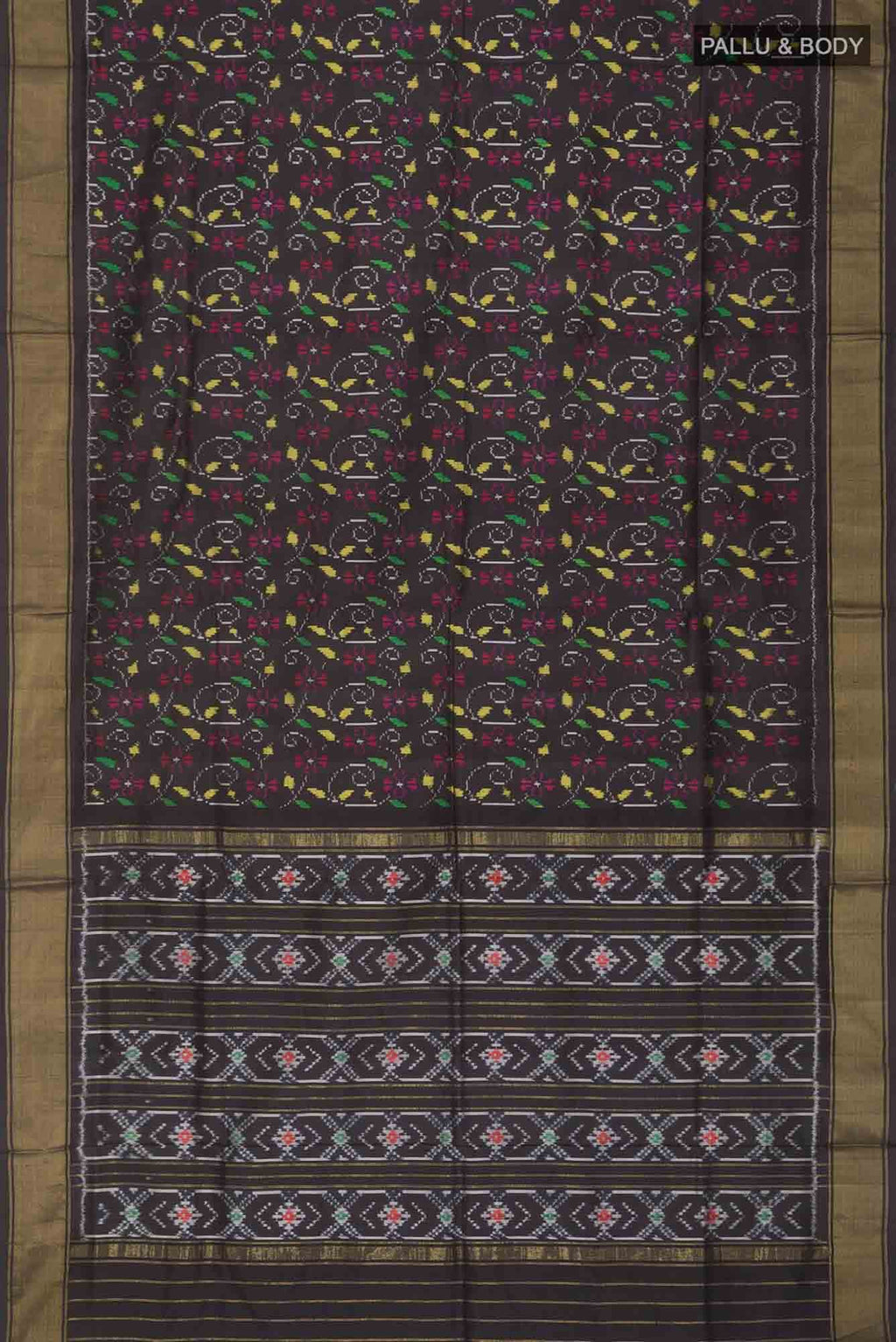 Black Pochampally Silk Saree