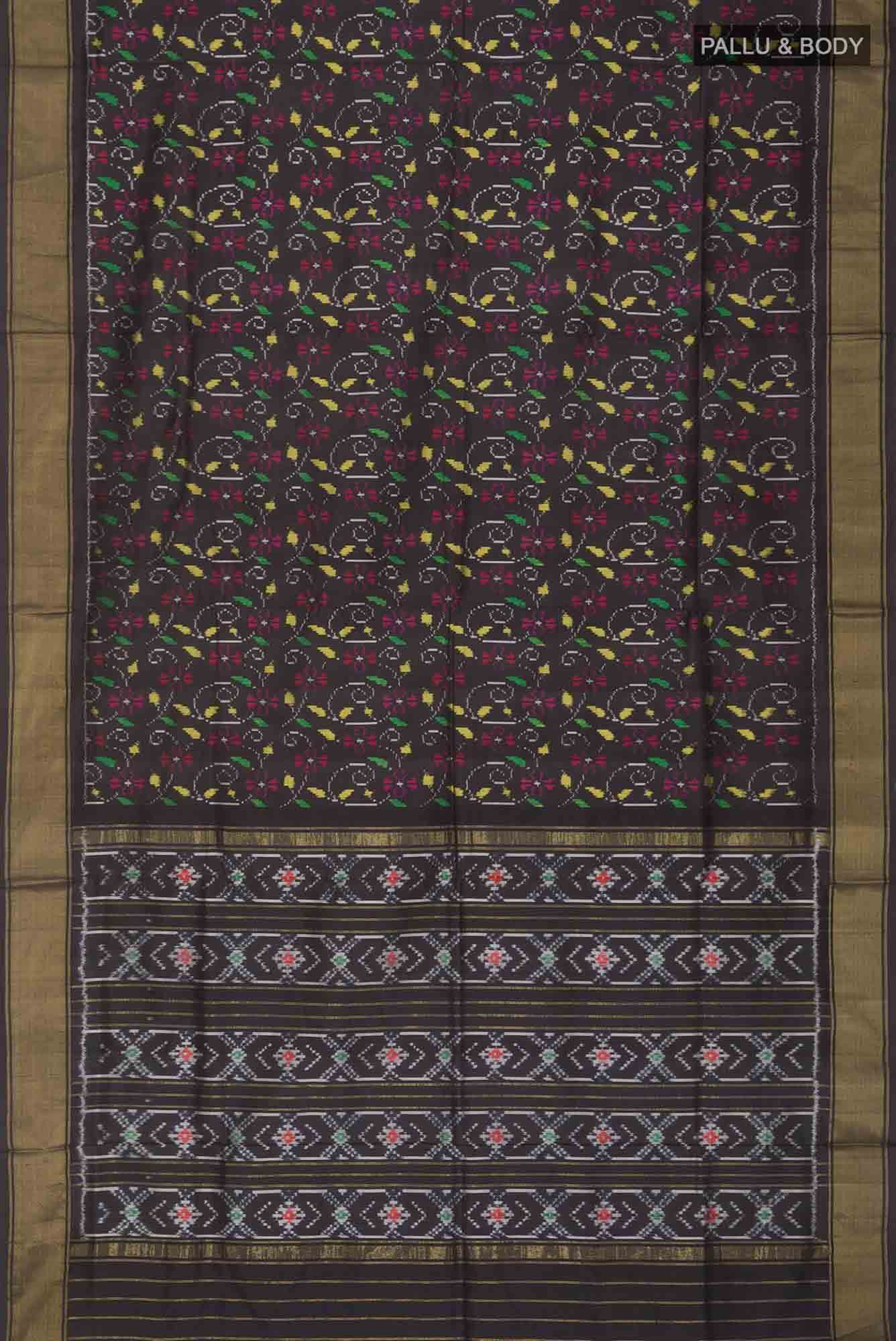 Black Pochampally Silk Saree