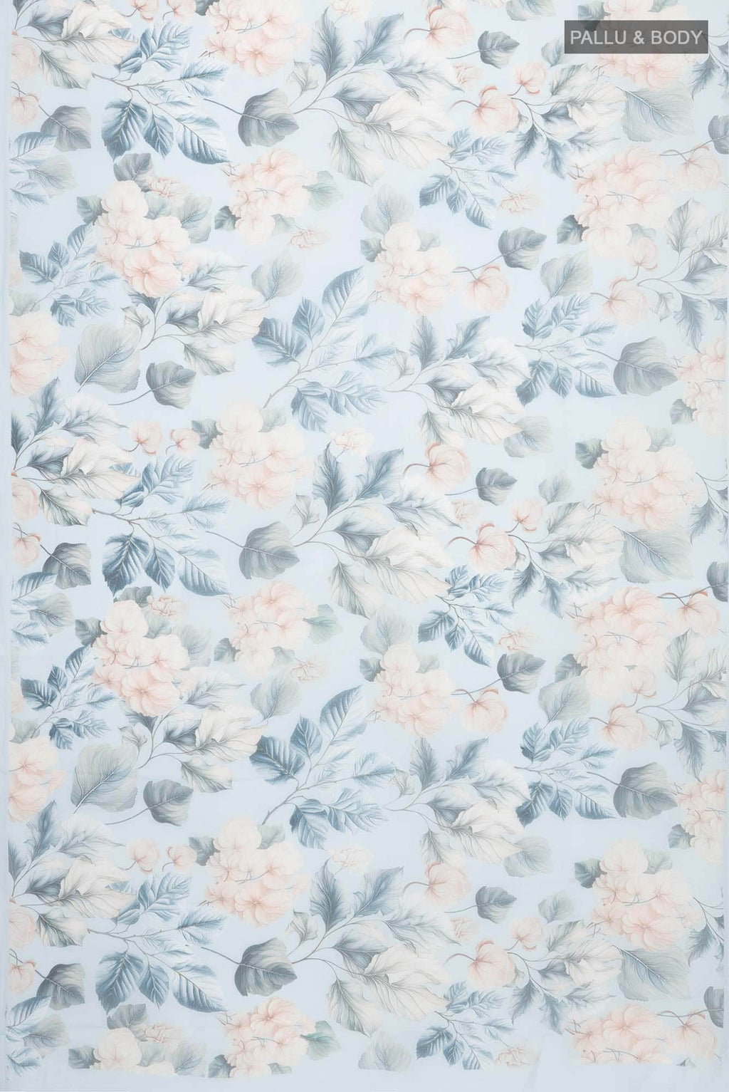 Blue Mysore Chiffon Saree