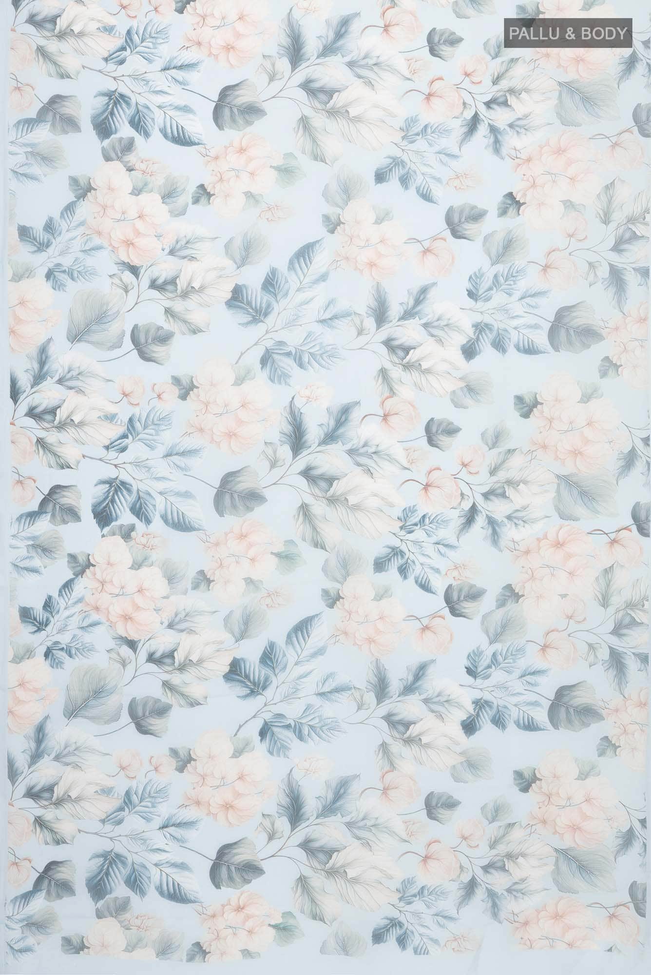 Blue Mysore Chiffon Saree