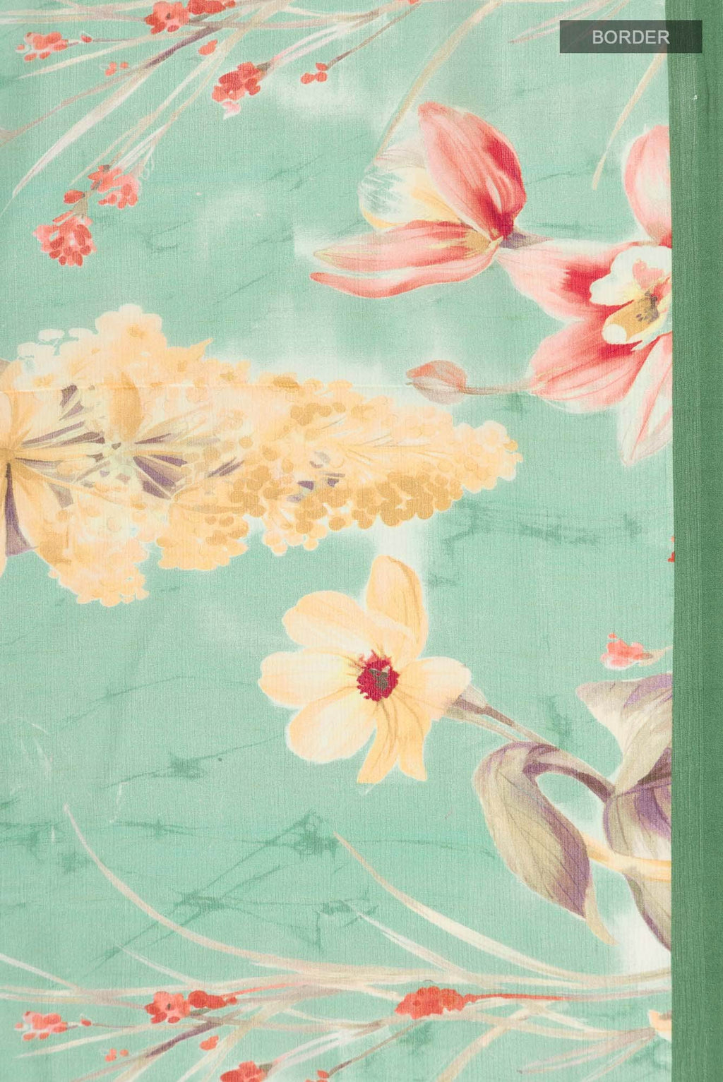 Green Mysore Chiffon Saree