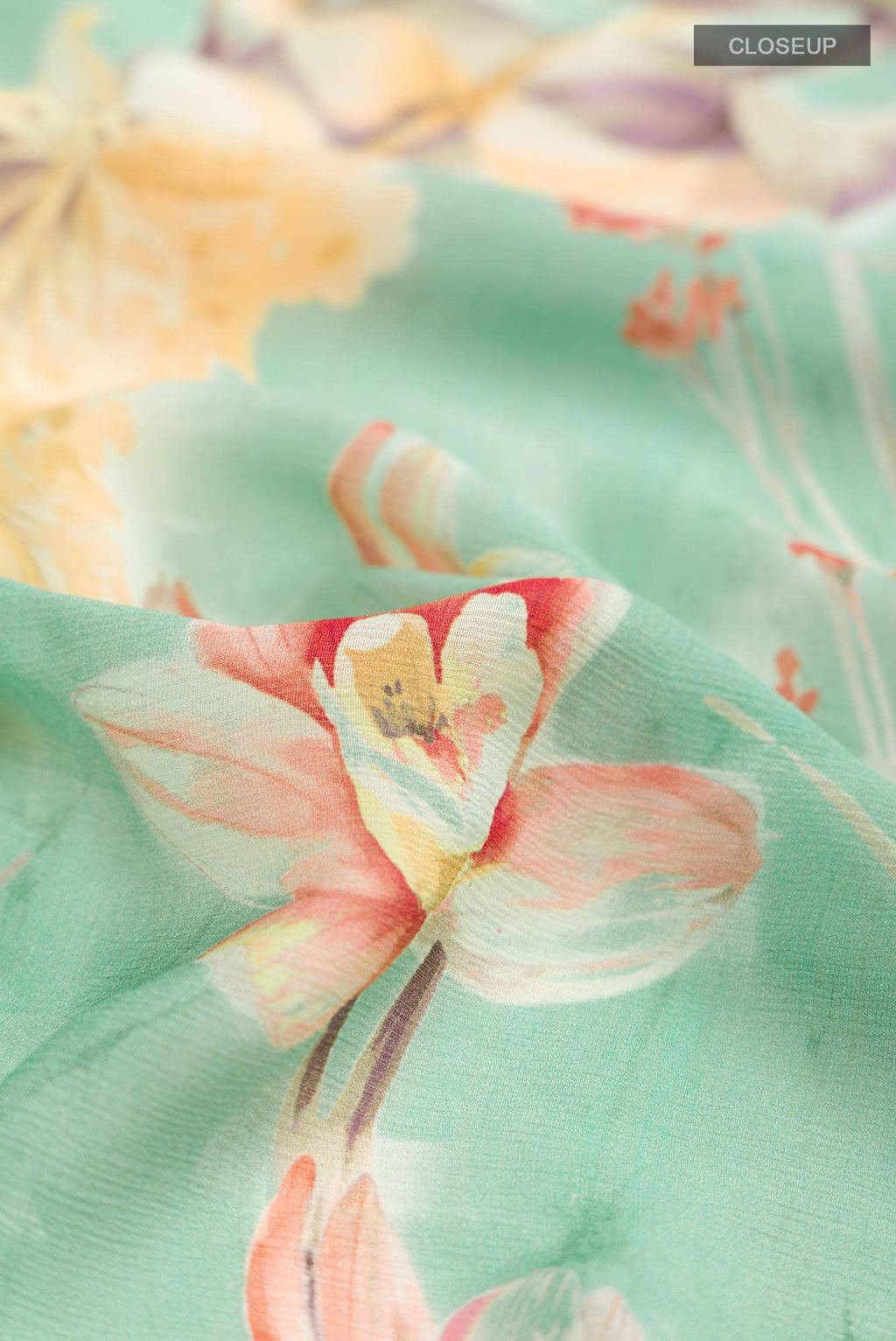 Green Mysore Chiffon Saree