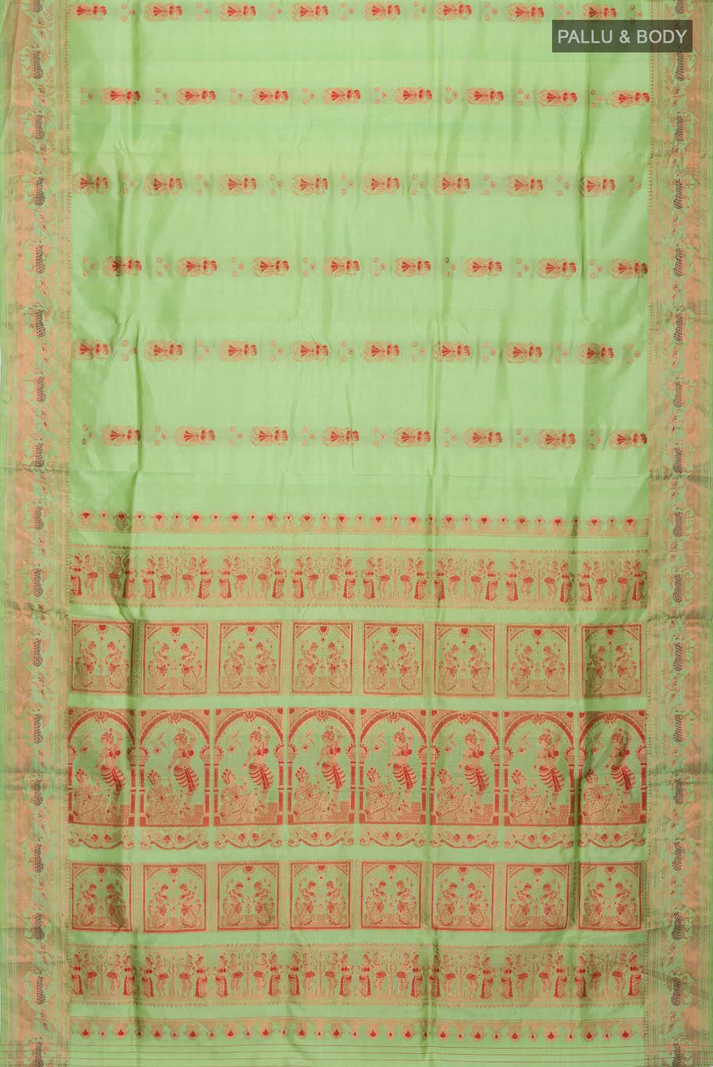 Green Baluchari Silk Saree