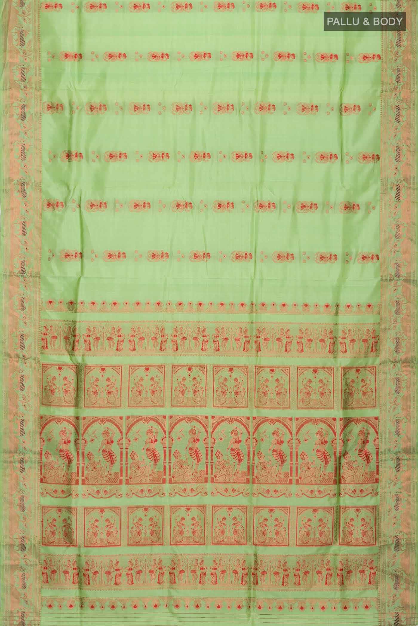 Green Baluchari Silk Saree