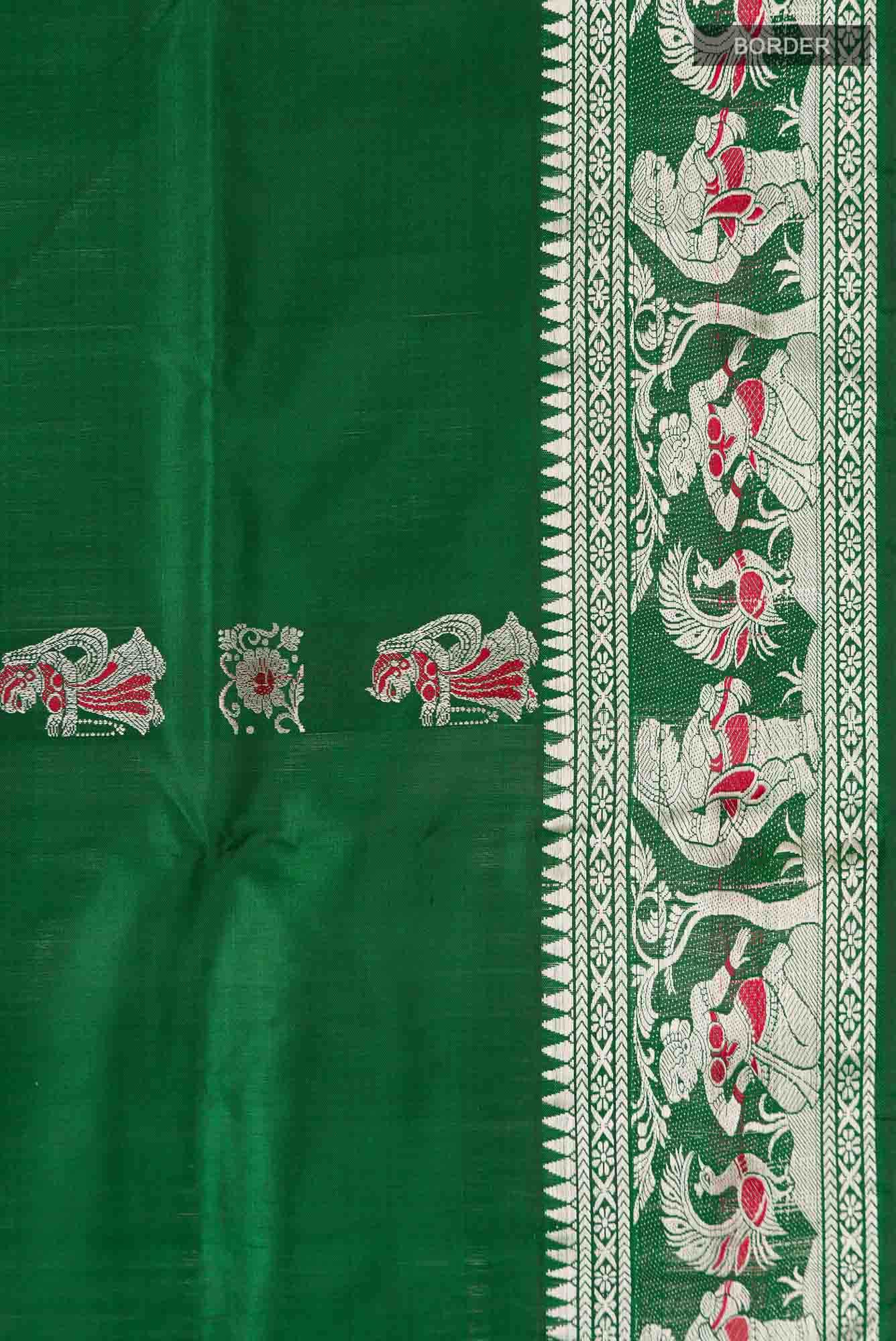 Green Baluchari Silk Saree