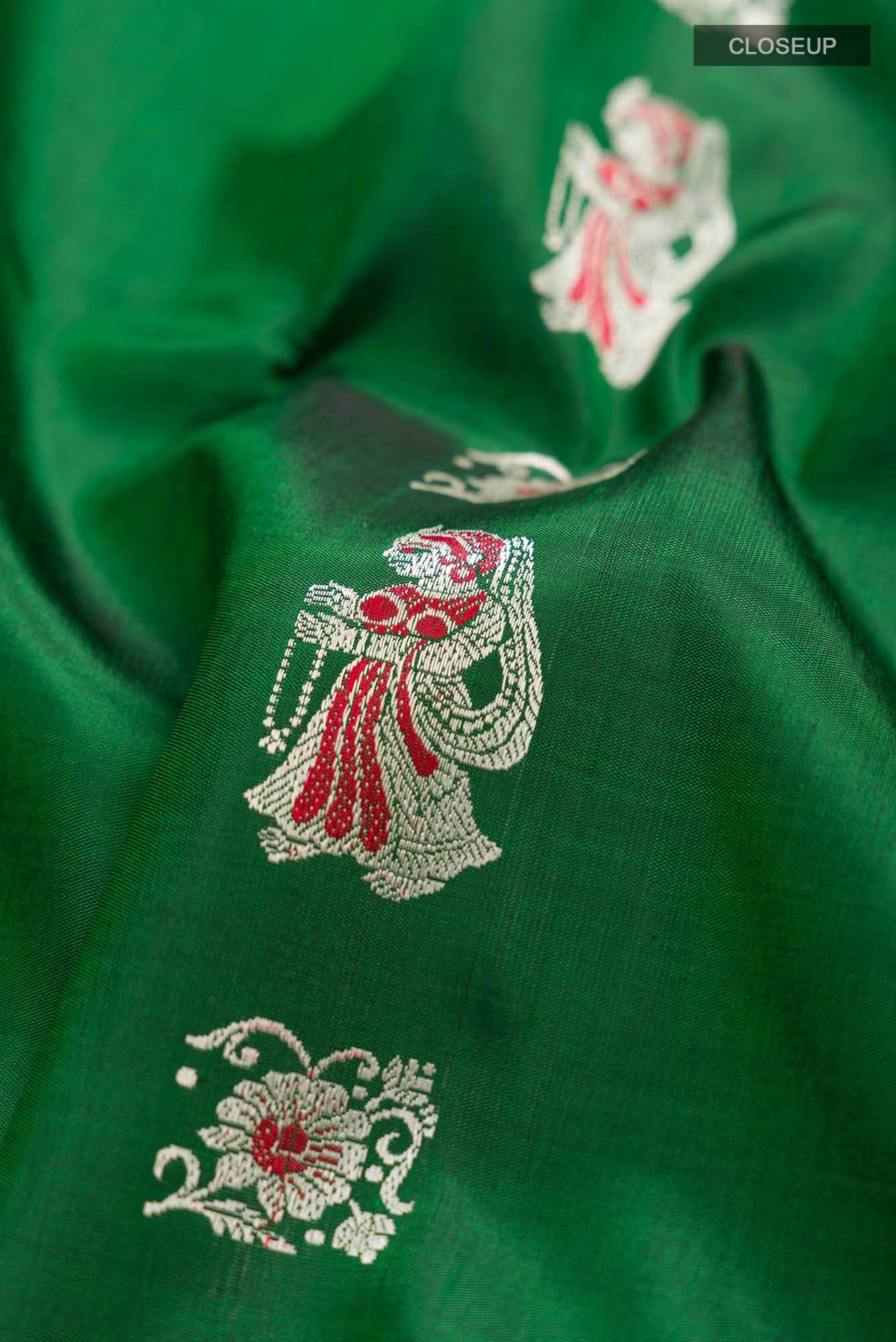 Green Baluchari Silk Saree