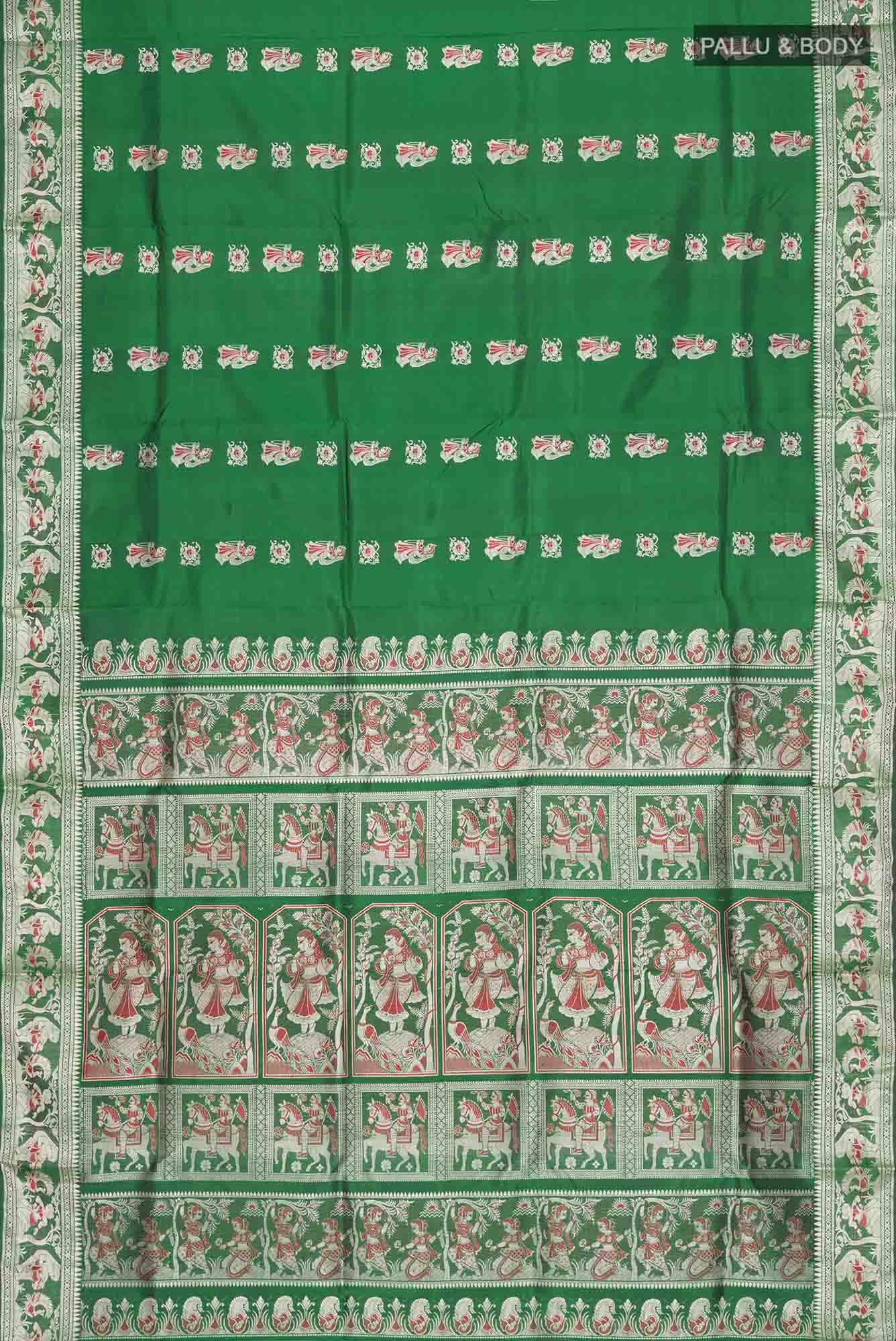Green Baluchari Silk Saree