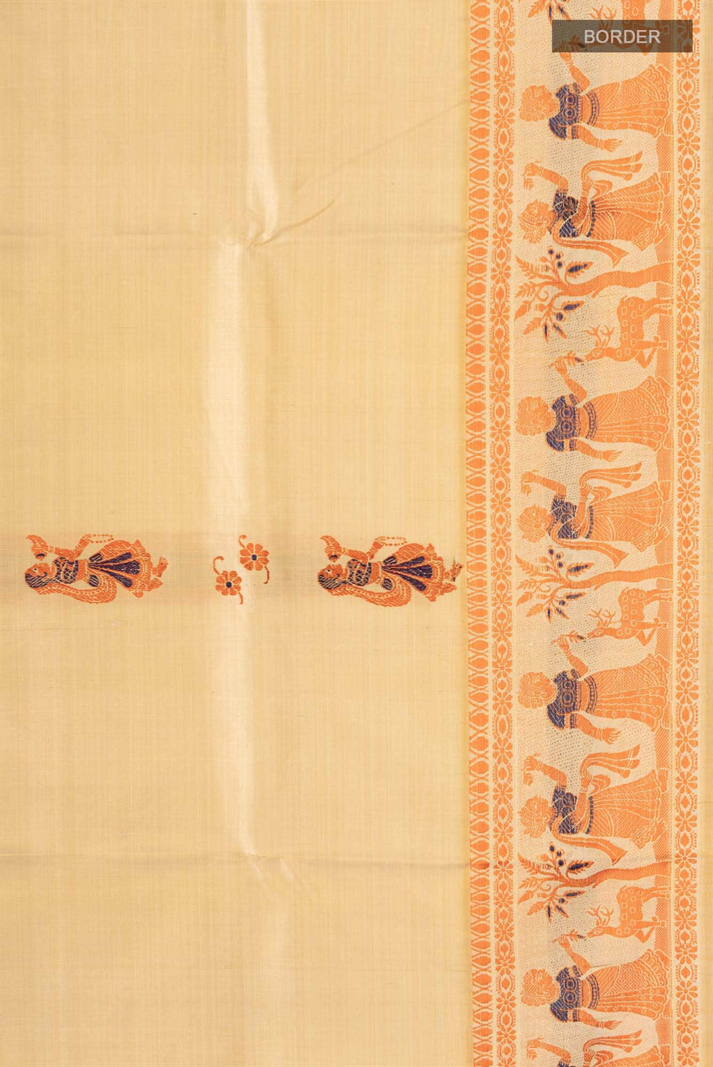 Beige Baluchari Silk Saree