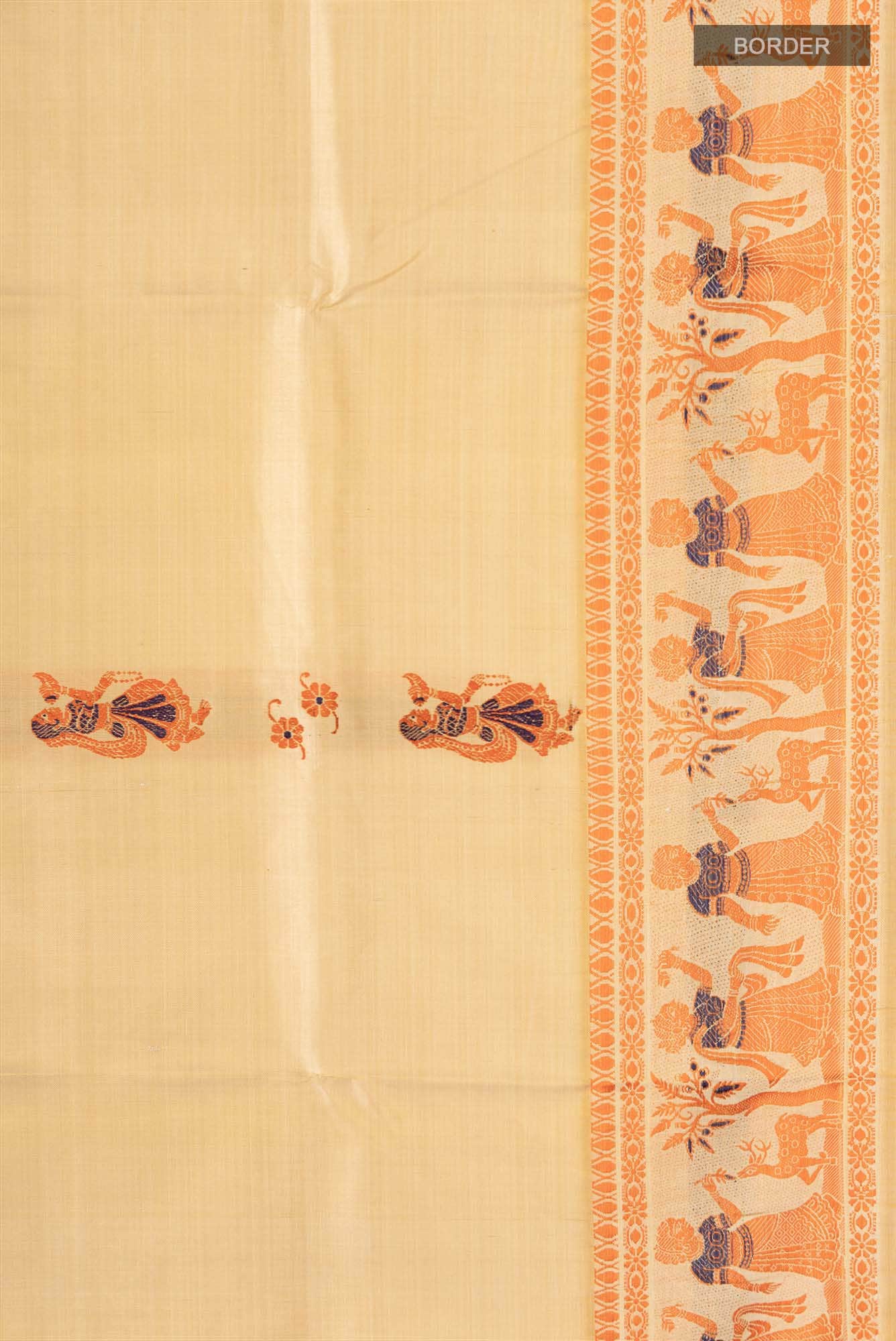 Beige Baluchari Silk Saree