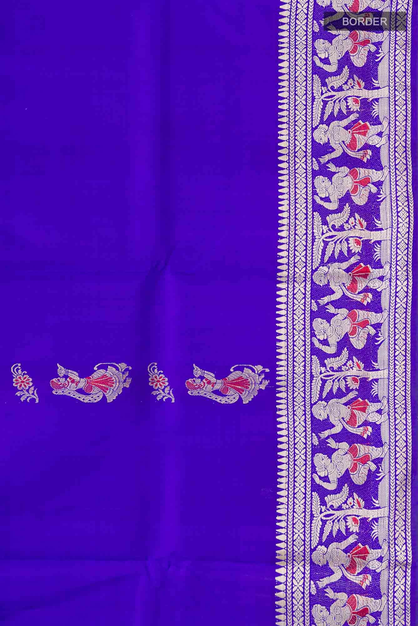 Blue Baluchari Silk Saree