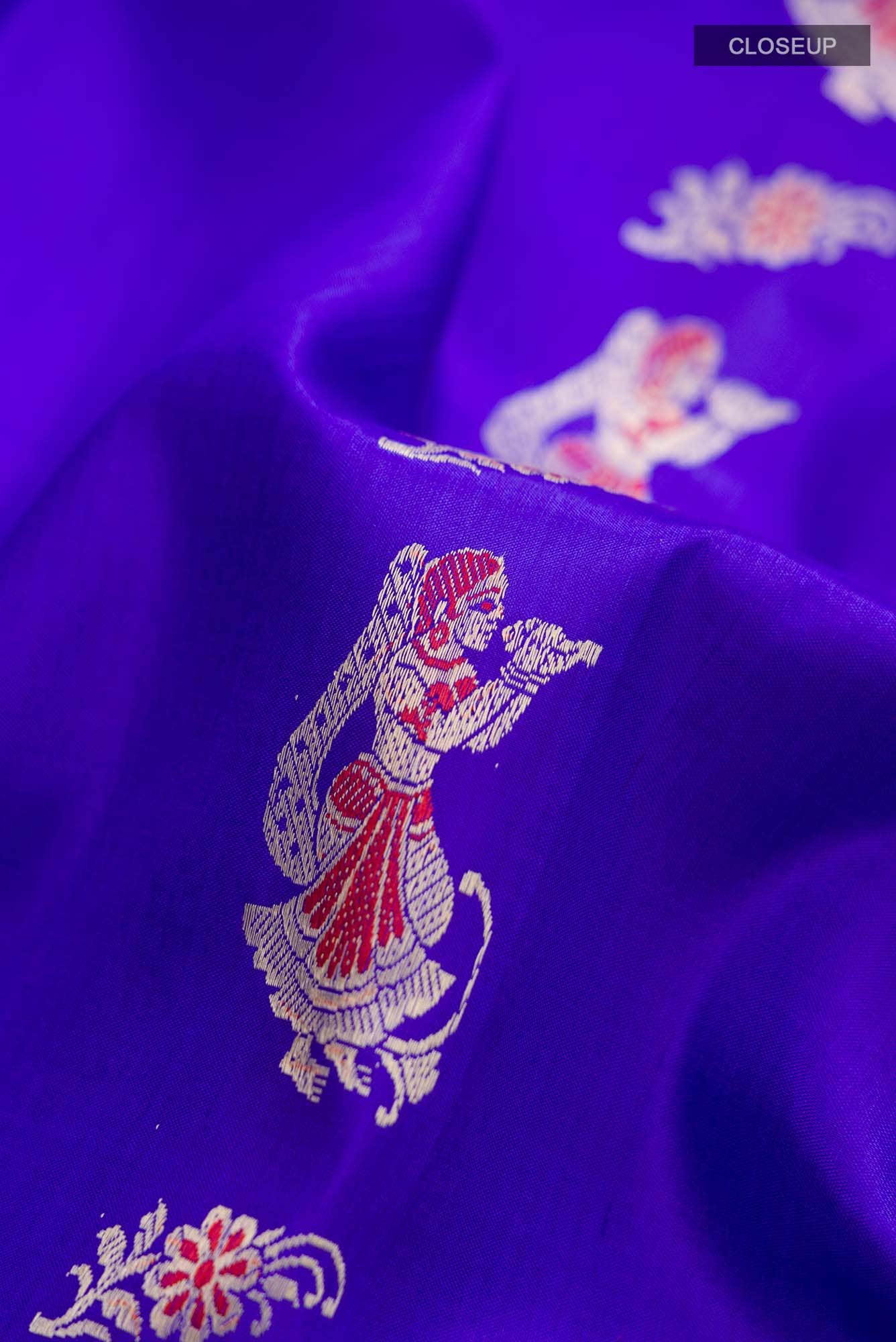 Blue Baluchari Silk Saree