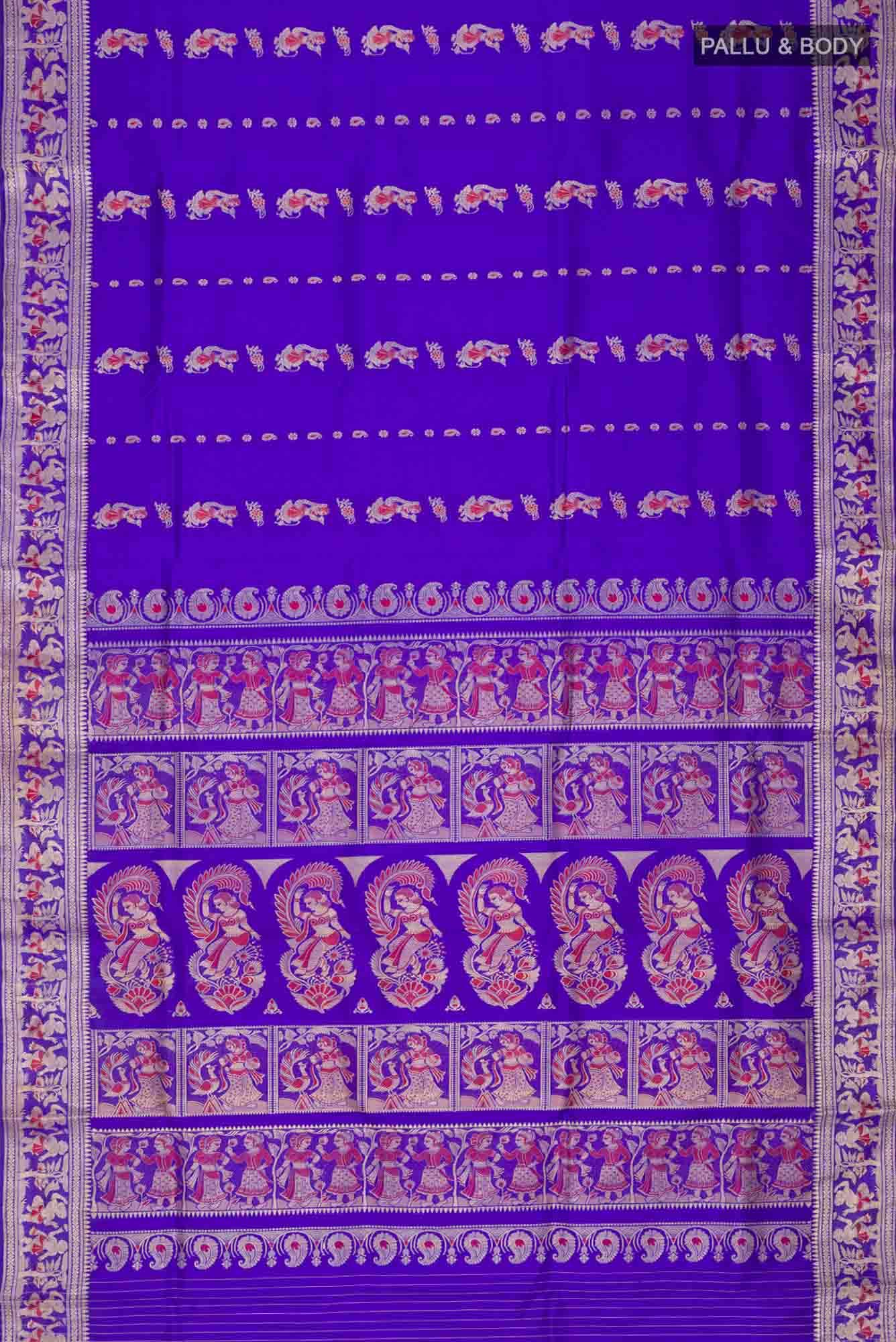 Blue Baluchari Silk Saree