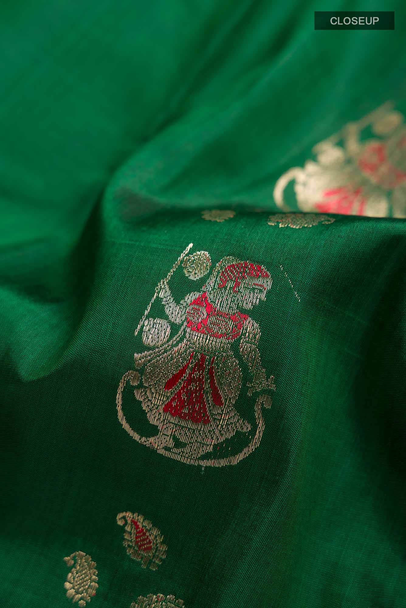 Green Baluchari Silk Saree