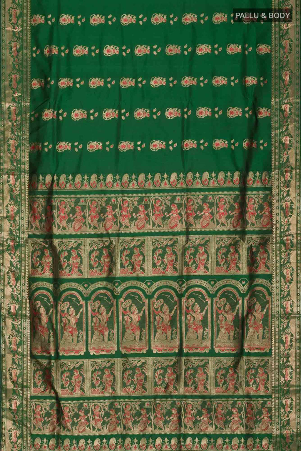 Green Baluchari Silk Saree