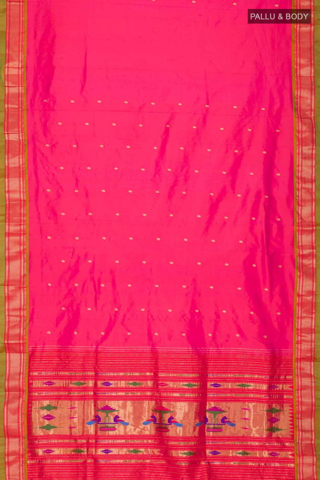 Pink Paithani Silk Saree