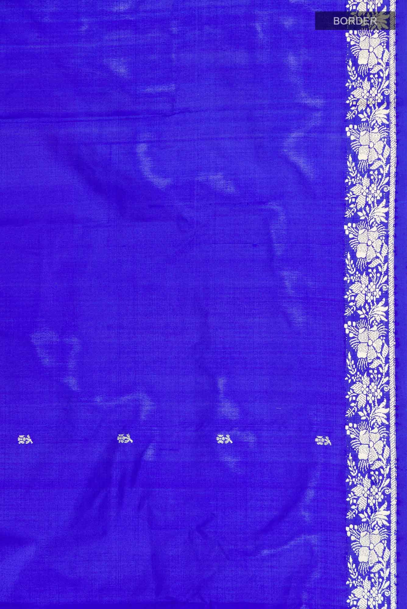 Blue Banarasi Katan Silk Saree