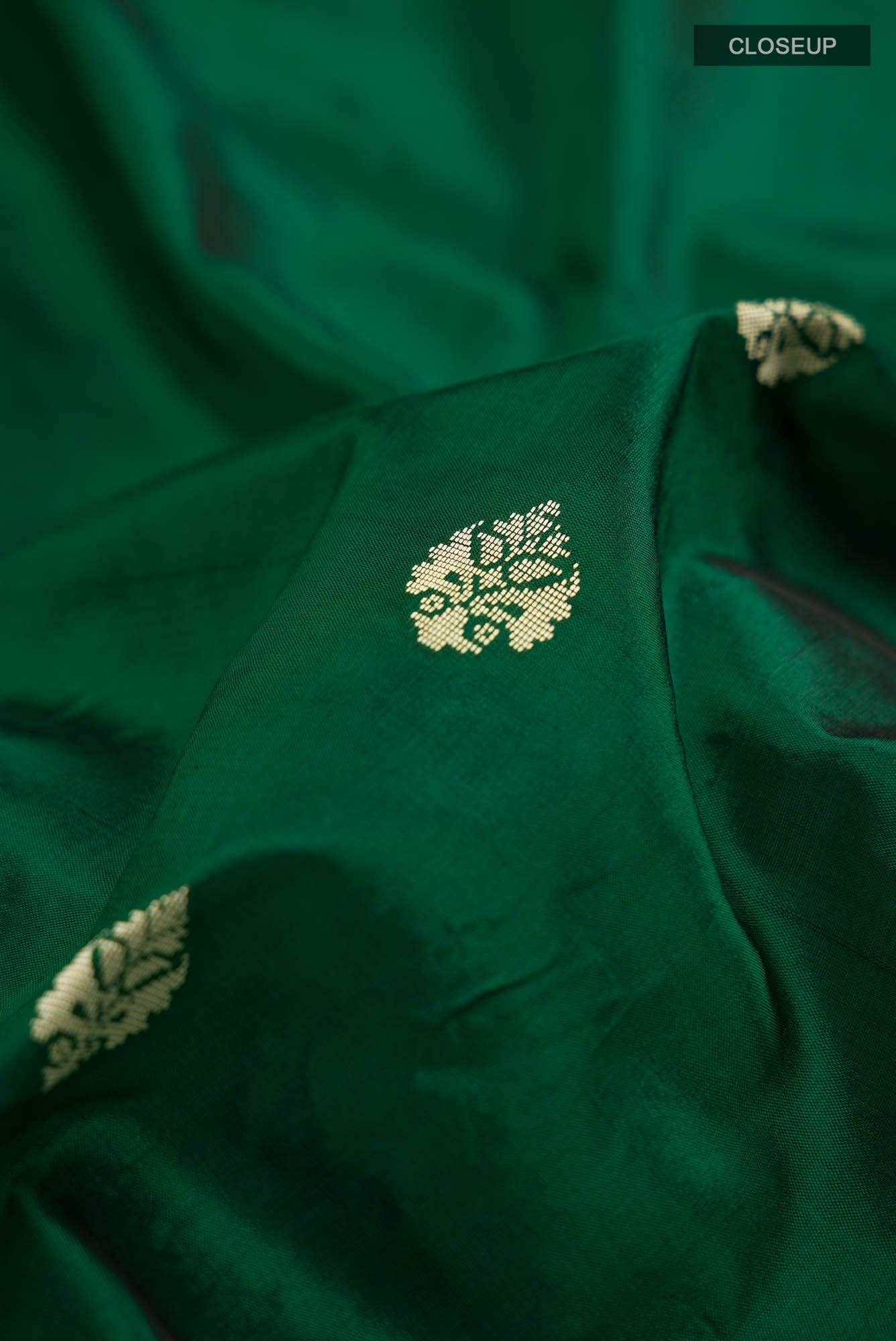 Green Banarasi Katan Silk Saree