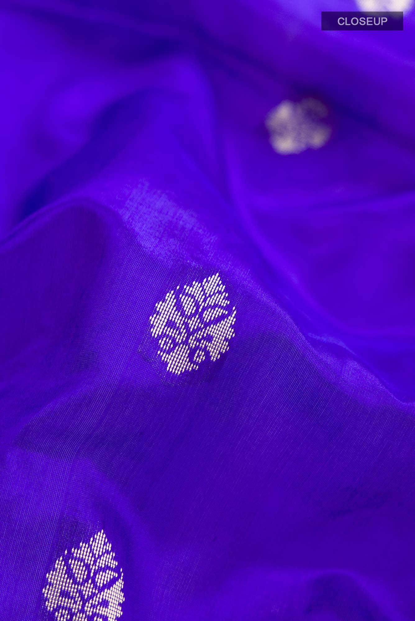 Blue Banarasi Katan Silk Saree